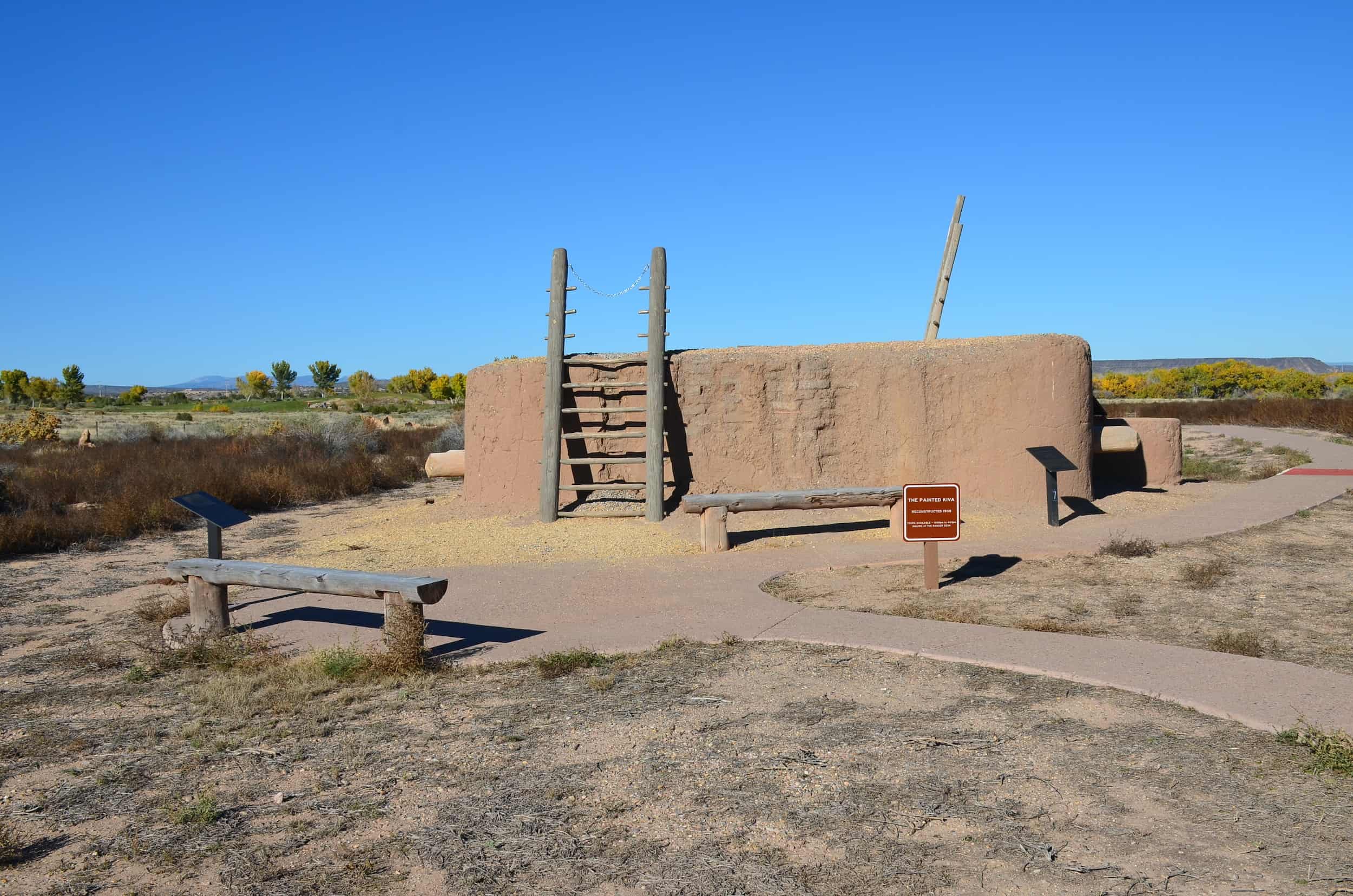 Painted Kiva at Coronado Historic Site in Bernalillo, New Mexico