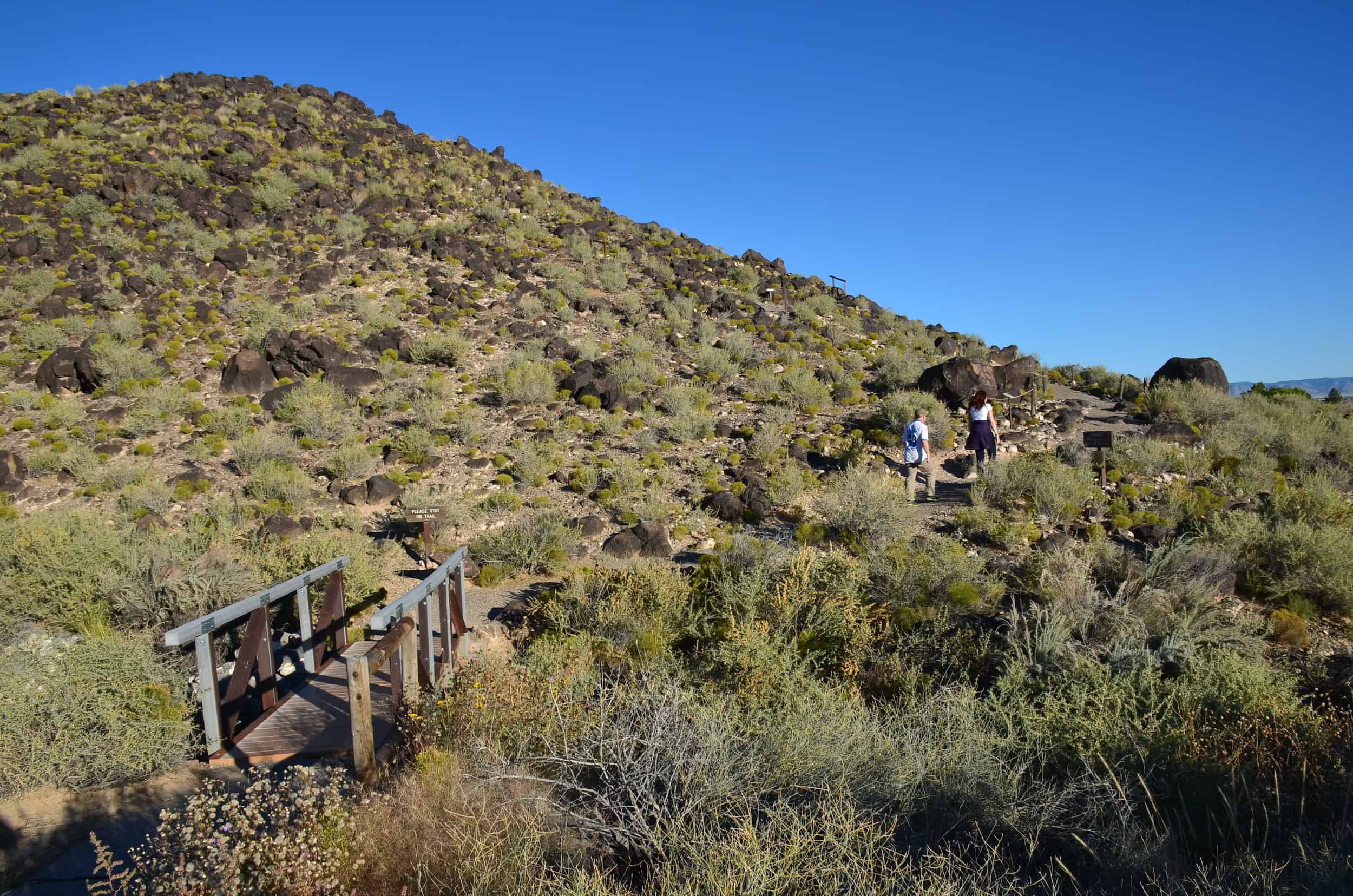 Mesa Point Trail at Boca Negra Canyon, Petroglyph National Monument in Albuquerque, New Mexico