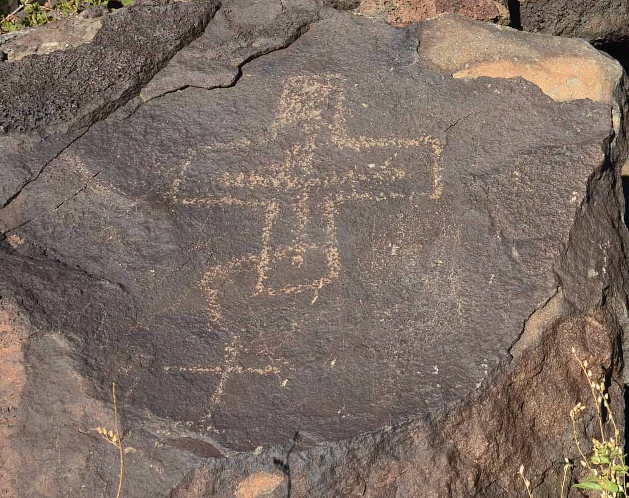 Cross petroglyph