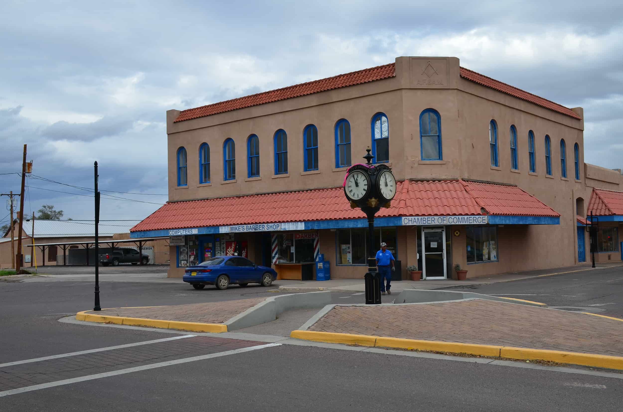 Building on the plaza in Socorro, New Mexico