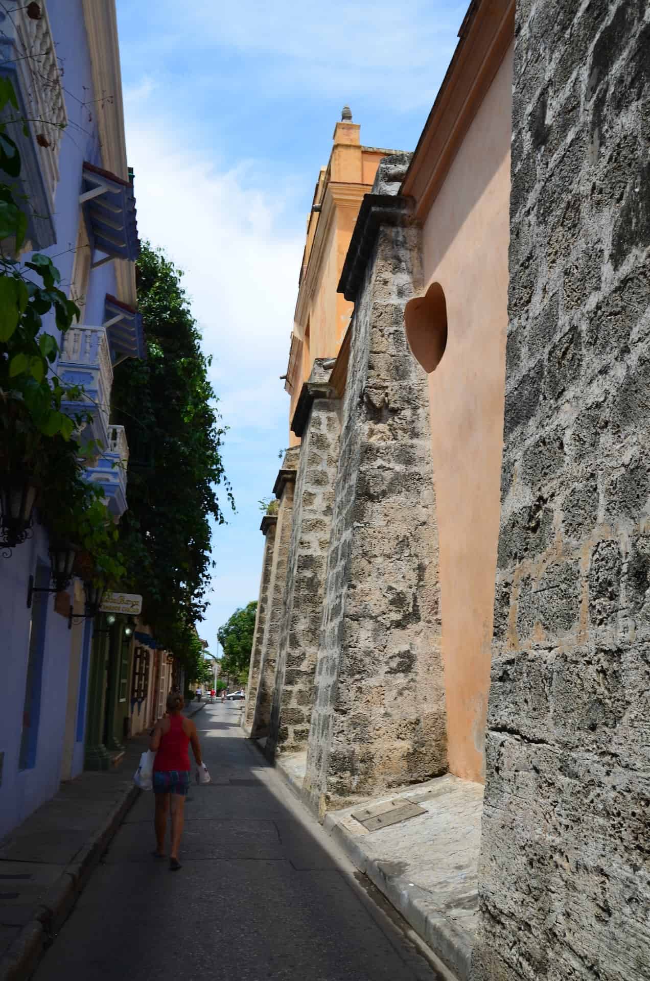 Buttresses of the Church of Santo Domingo in the Old Town of Cartagena, Colombia