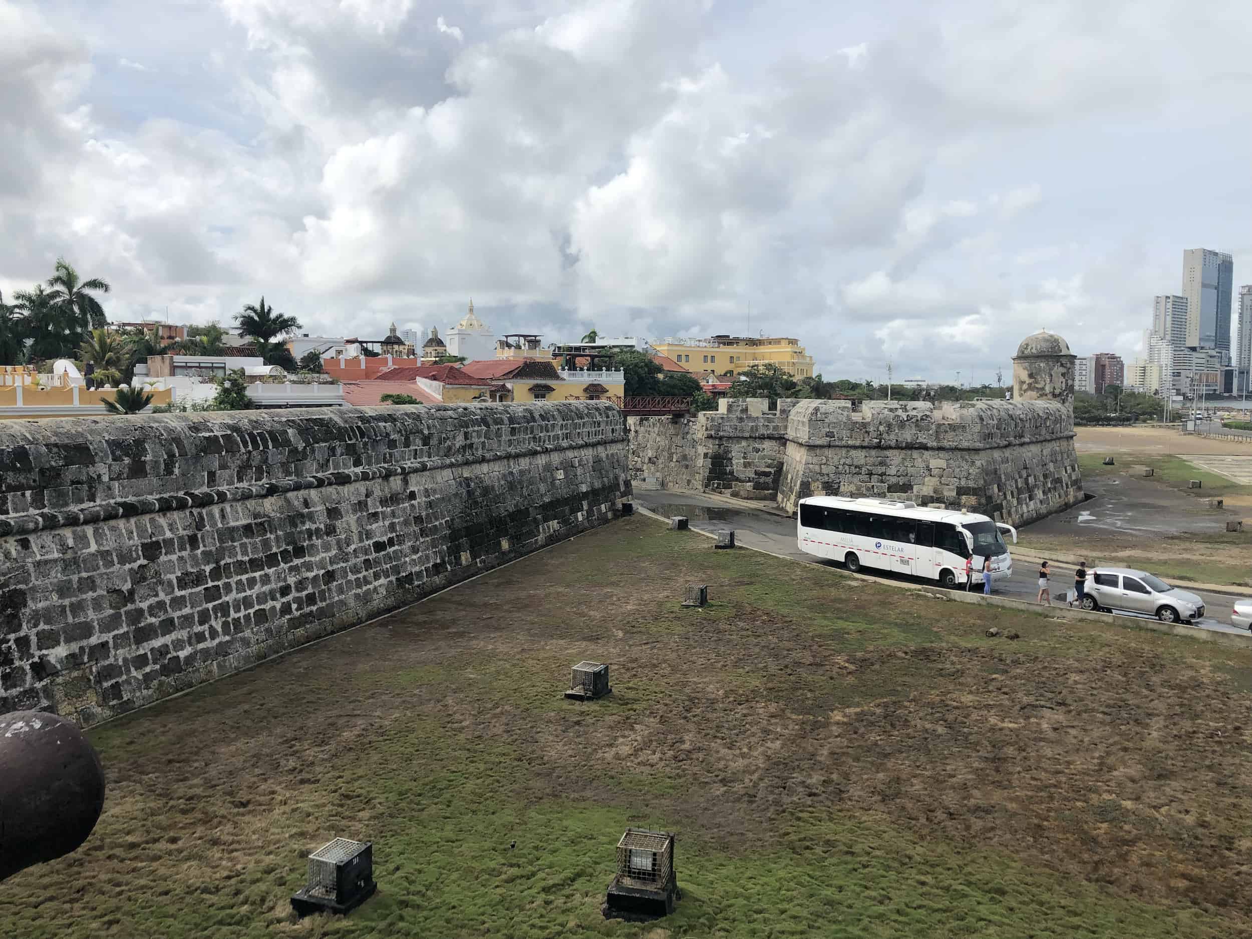 Looking towards the Bastion of Saint James on the Walls of Cartagena, Colombia