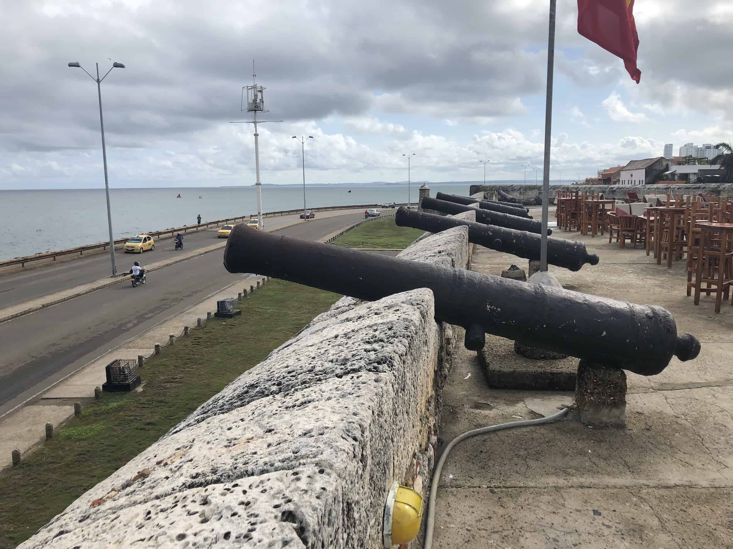 Cannons on the Bastion of Saint Dominic on the Walls of Cartagena, Colombia