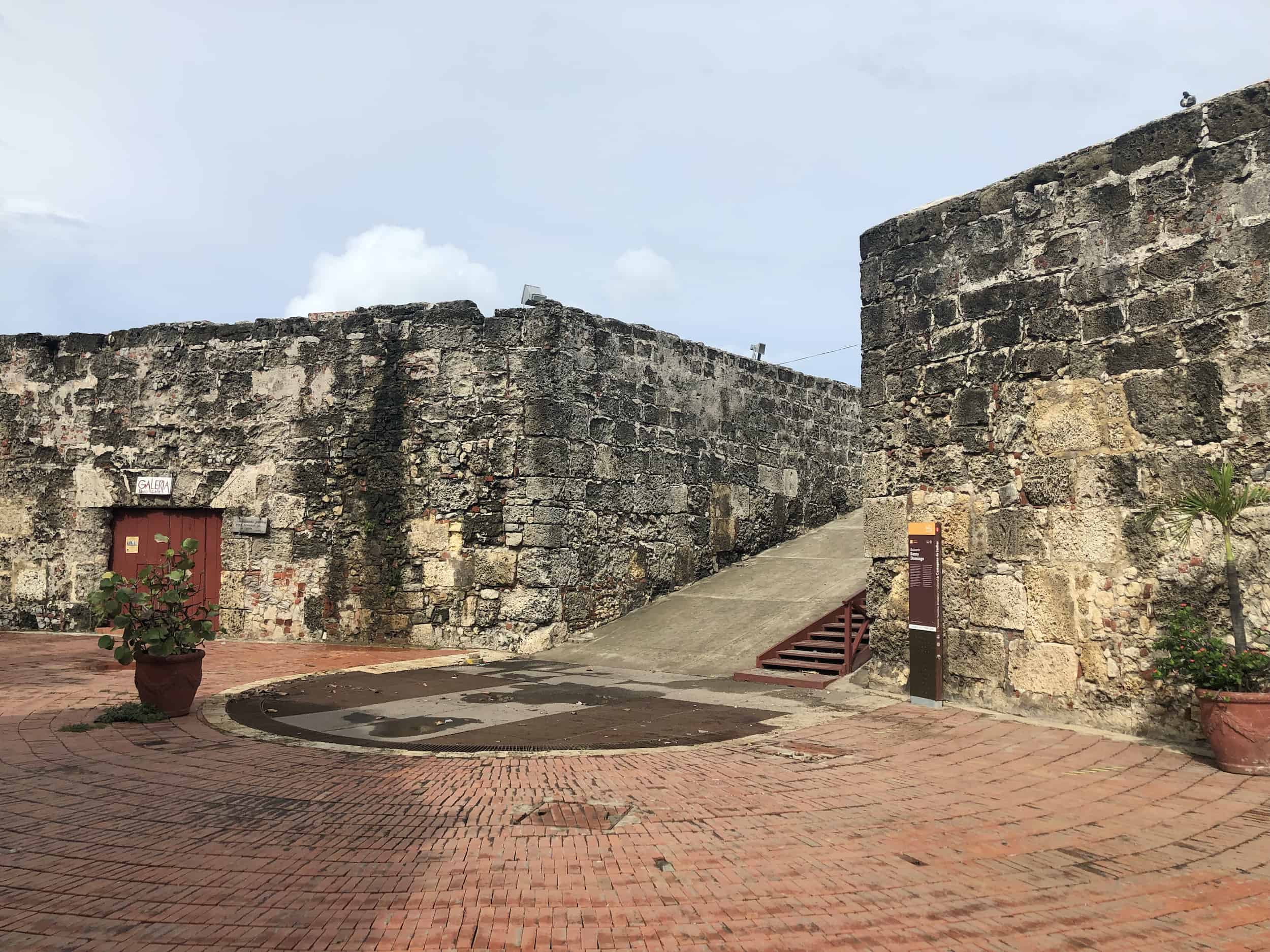 Ramp up to the Bastion of Saint Dominic on the Walls of Cartagena, Colombia