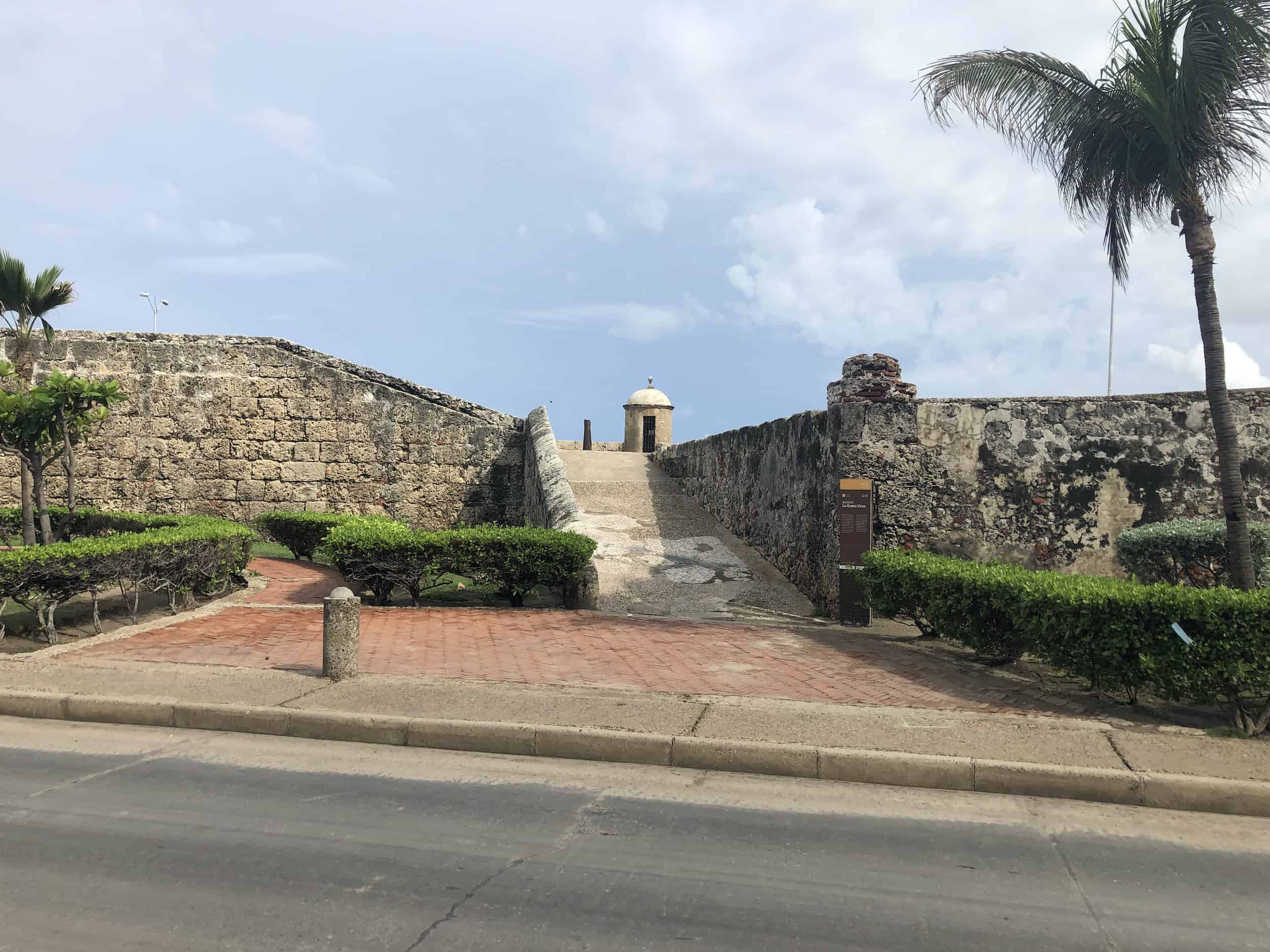 Ramp up to the Bastion of the Holy Cross on the Walls of Cartagena, Colombia