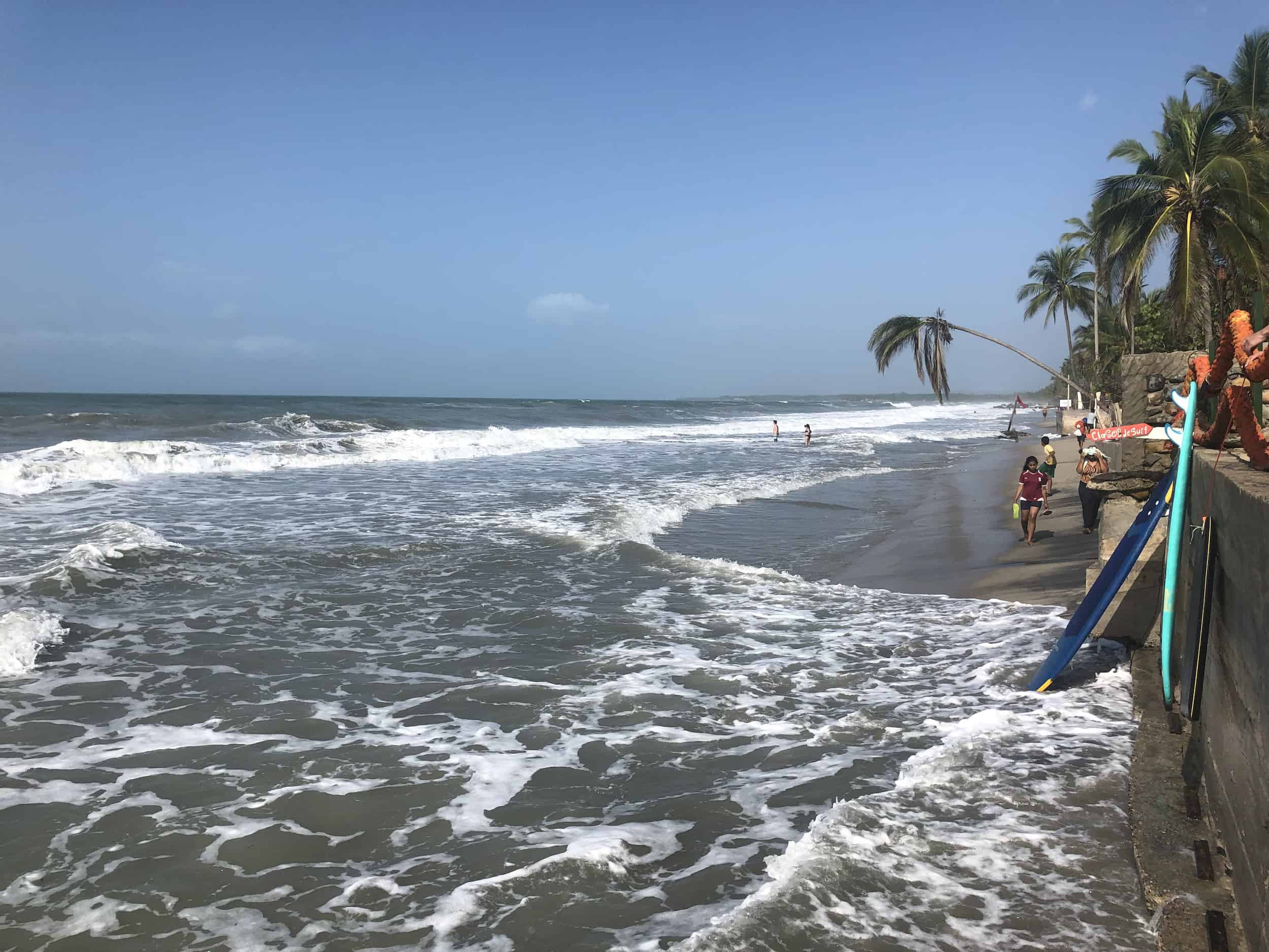 Eroded beach in Palomino, La Guajira, Colombia