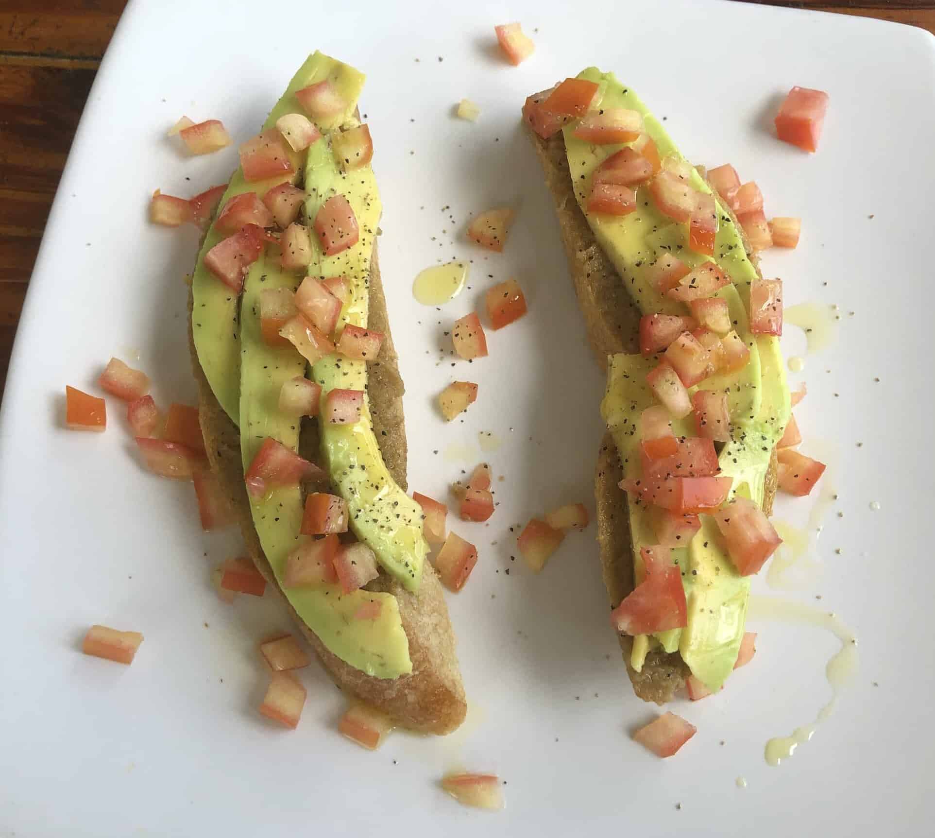 Avocado toast at Makao Beach Hotel