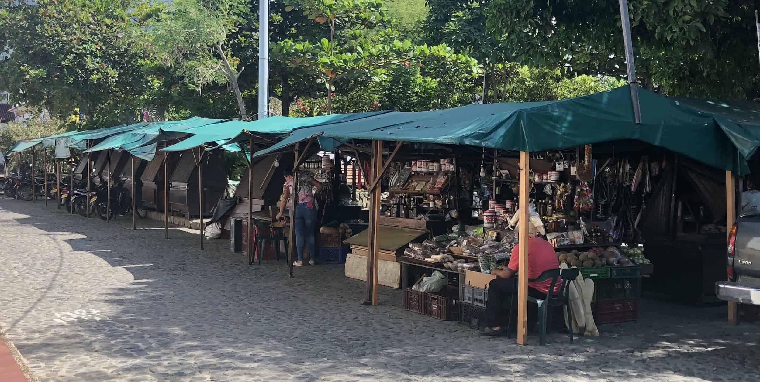 Craft booths on Plazuela de la Chinca