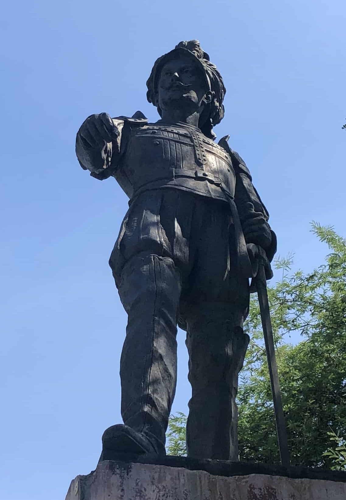 Statue of Jorge Robledo on Plazuela de la Chinca in Santa Fe de Antioquia, Colombia