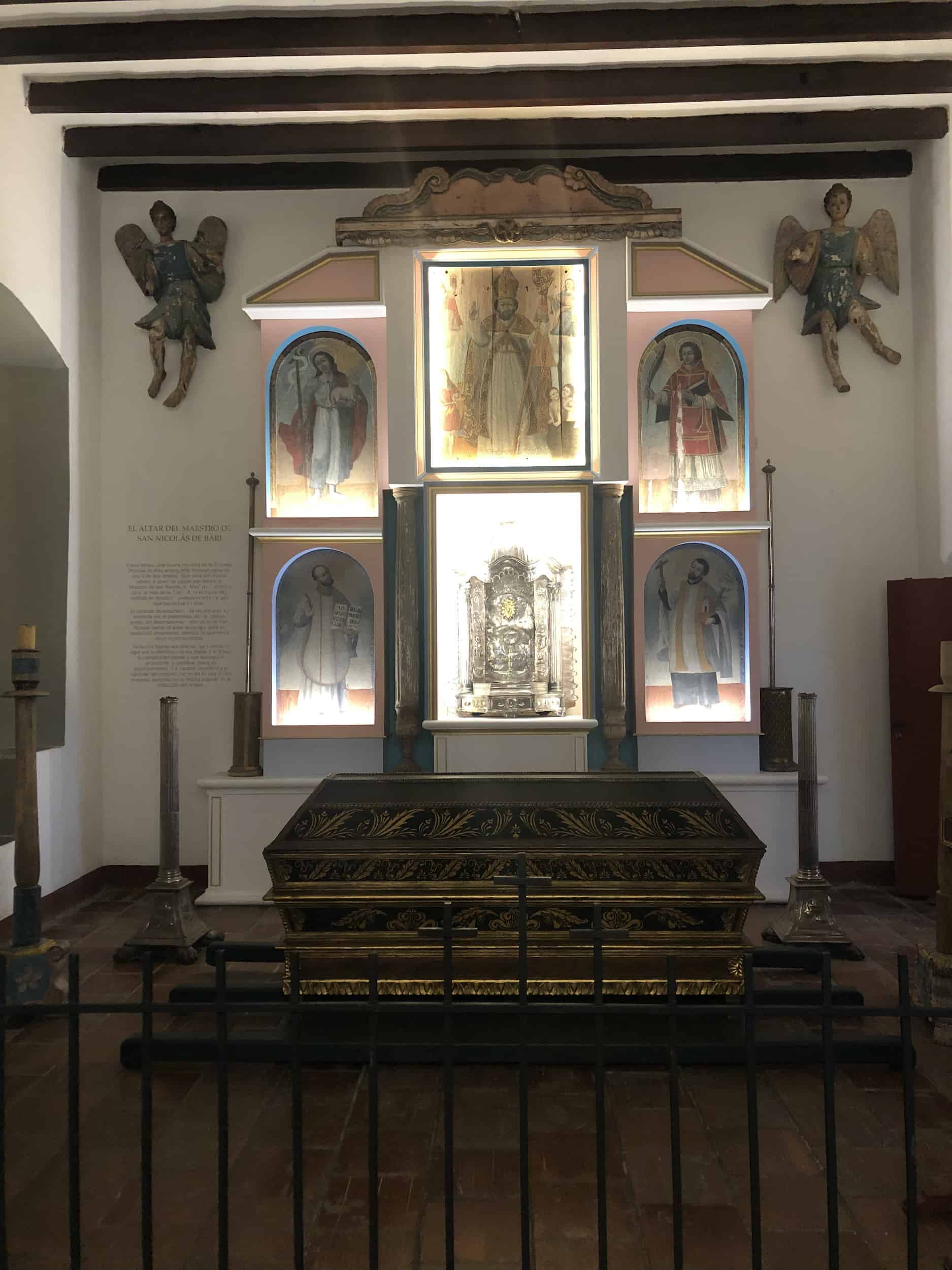 Altar at the Francisco Cristóbal Toro Museum of Religious Art in Santa Fe de Antioquia, Colombia