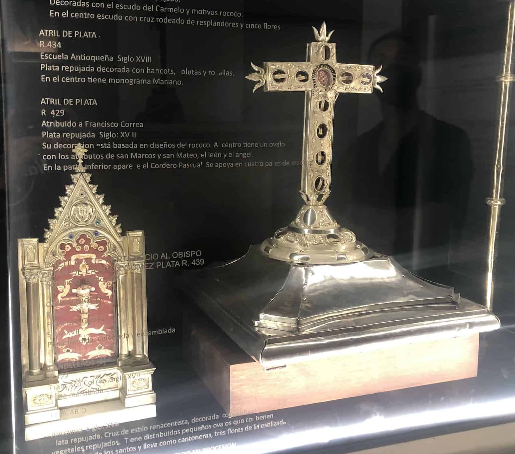 Works of silver at the Francisco Cristóbal Toro Museum of Religious Art