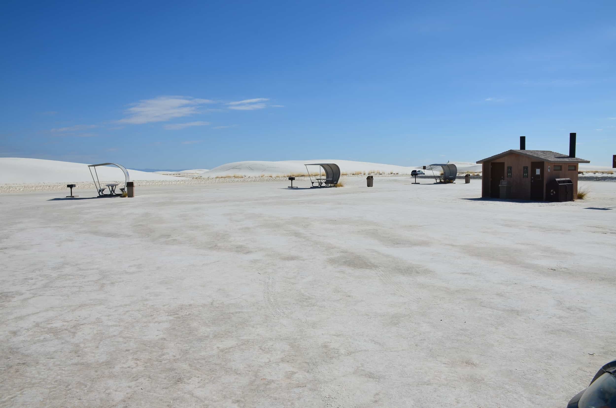 Picnic area at White Sands National Park in New Mexico