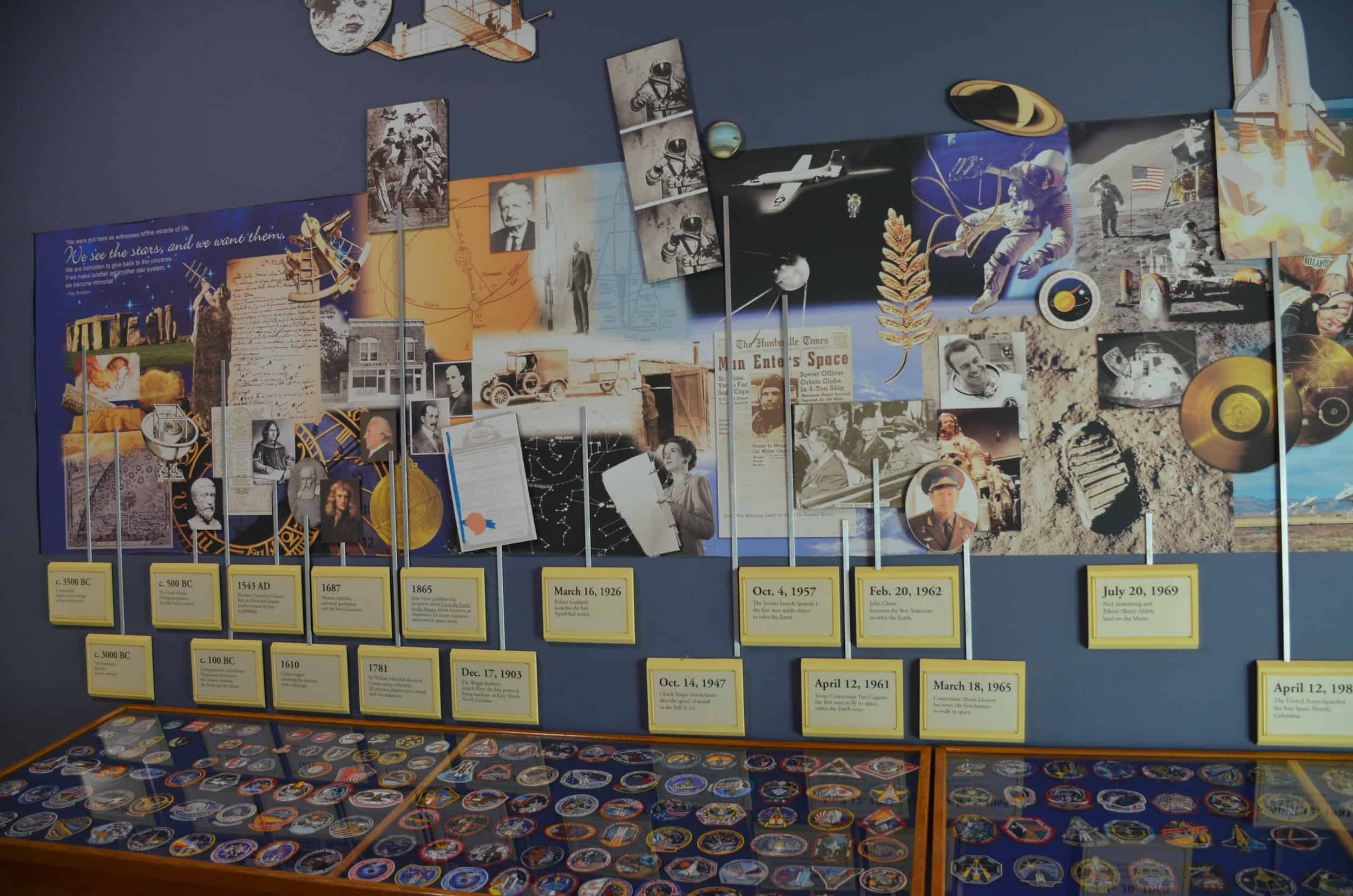 Space exploration timeline at the New Mexico Museum of Space History in Alamogordo, New Mexico