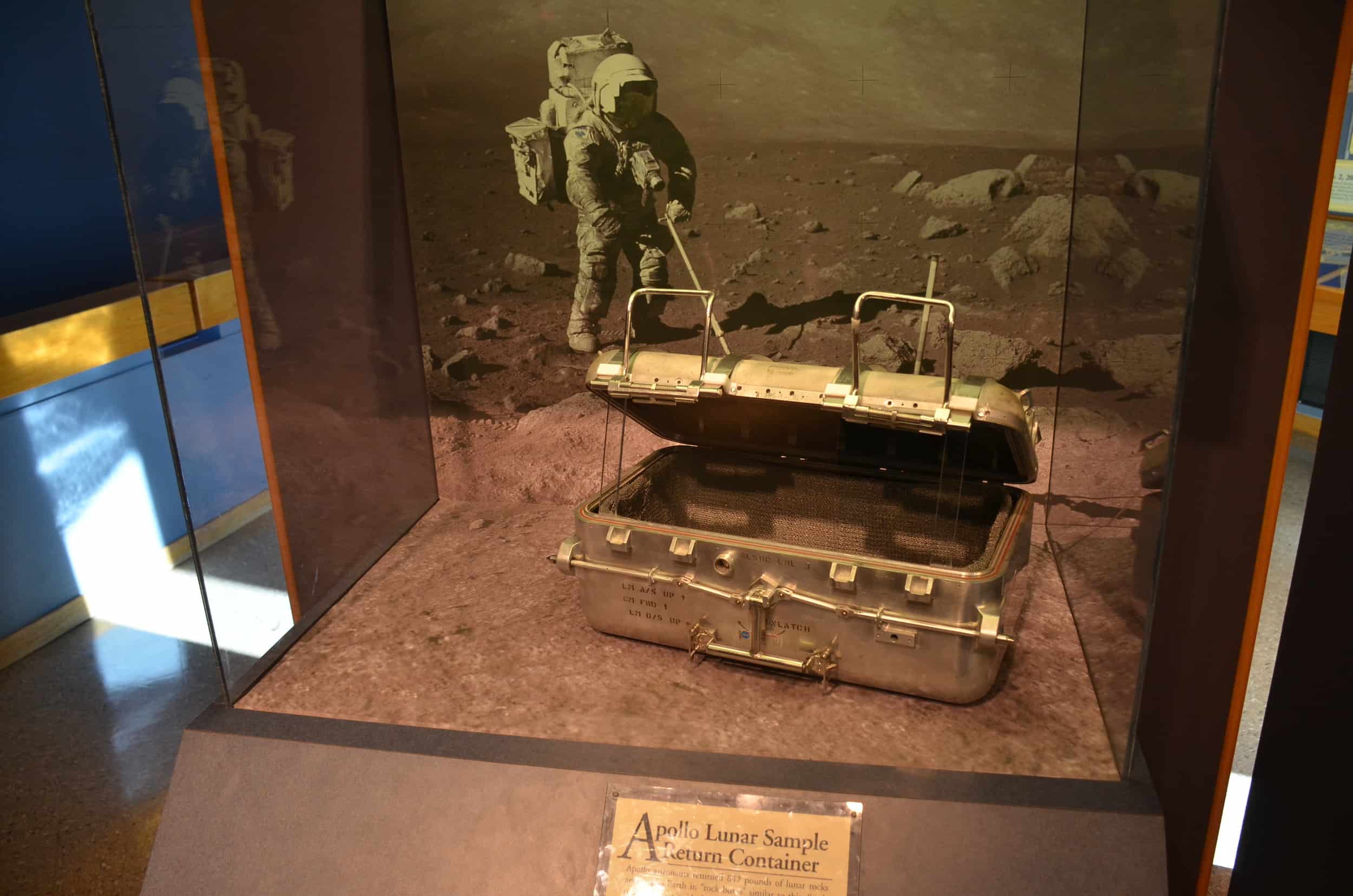 Apollo lunar sample return container at the New Mexico Museum of Space History in Alamogordo, New Mexico