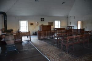 Courtroom at the Old Lincoln County Courthouse at Lincoln Historic Site in New Mexico