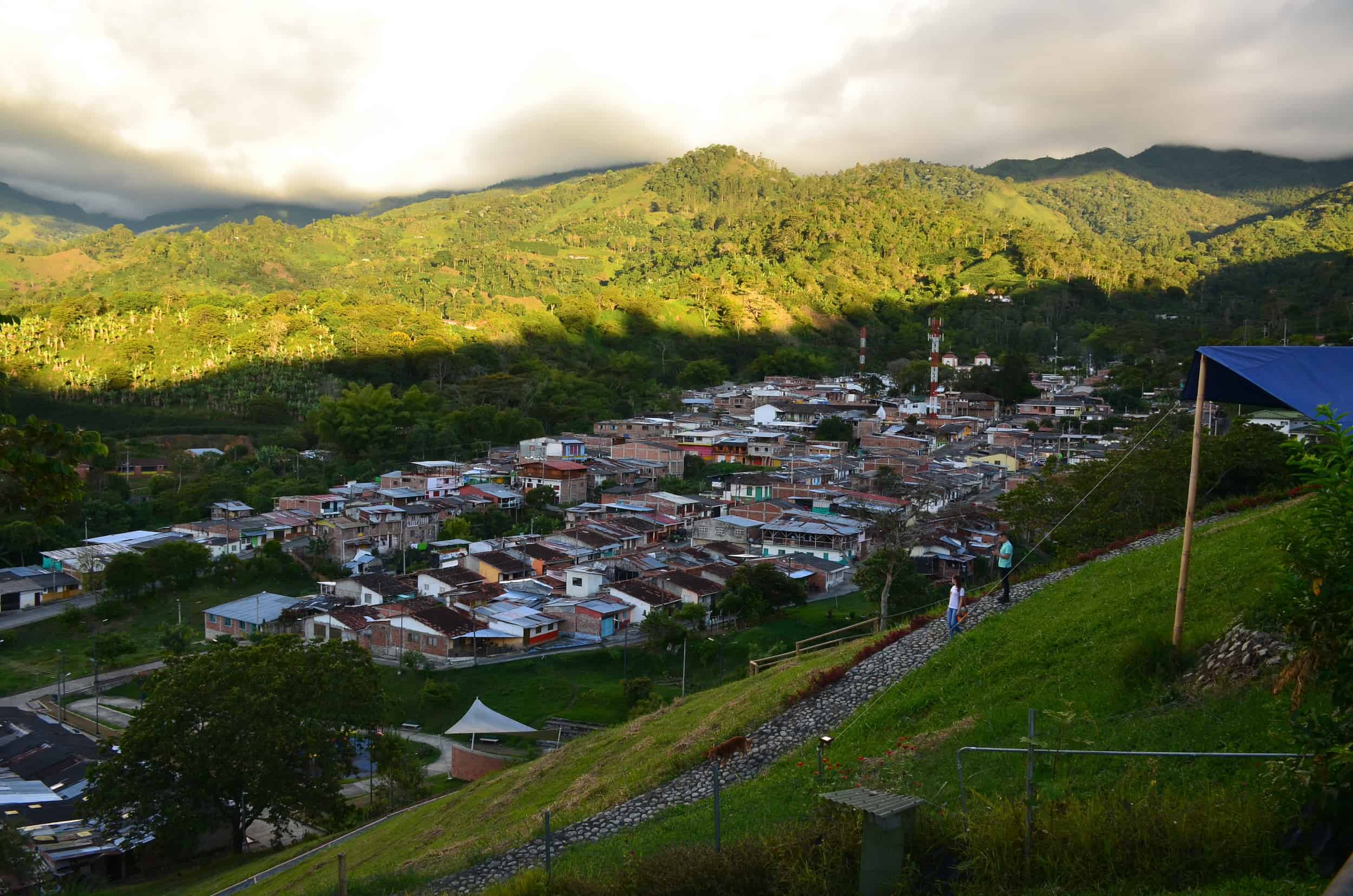 Looking at Córdoba from Soñarte Terraza Café in Córdoba, Quindío, Colombia