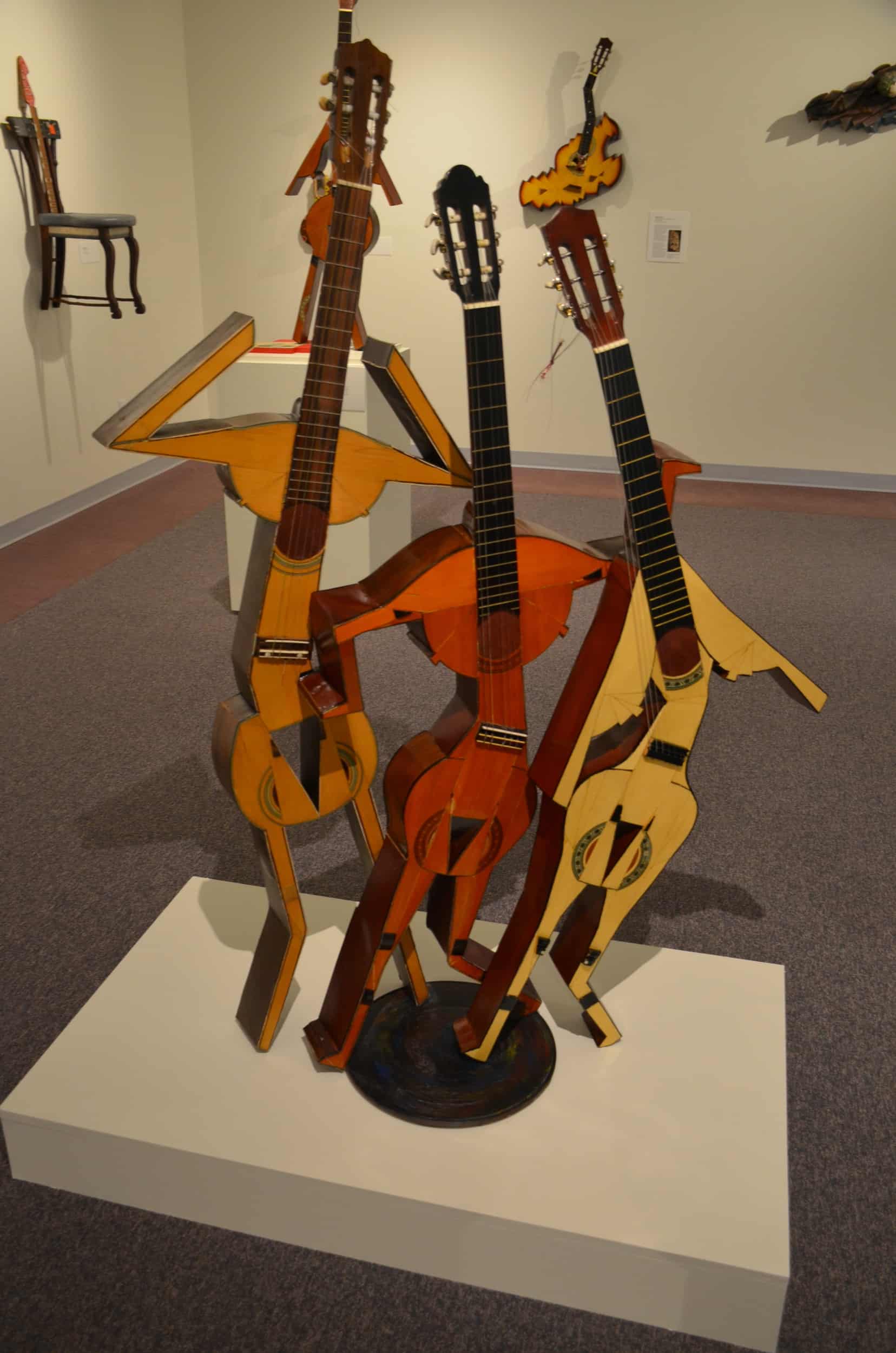 Guitars from Club Muse at the Roswell Museum and Arts Center in Roswell, New Mexico