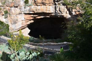 Natural entrance to Carlsbad Cavern at Carlsbad Caverns National Park in New Mexico