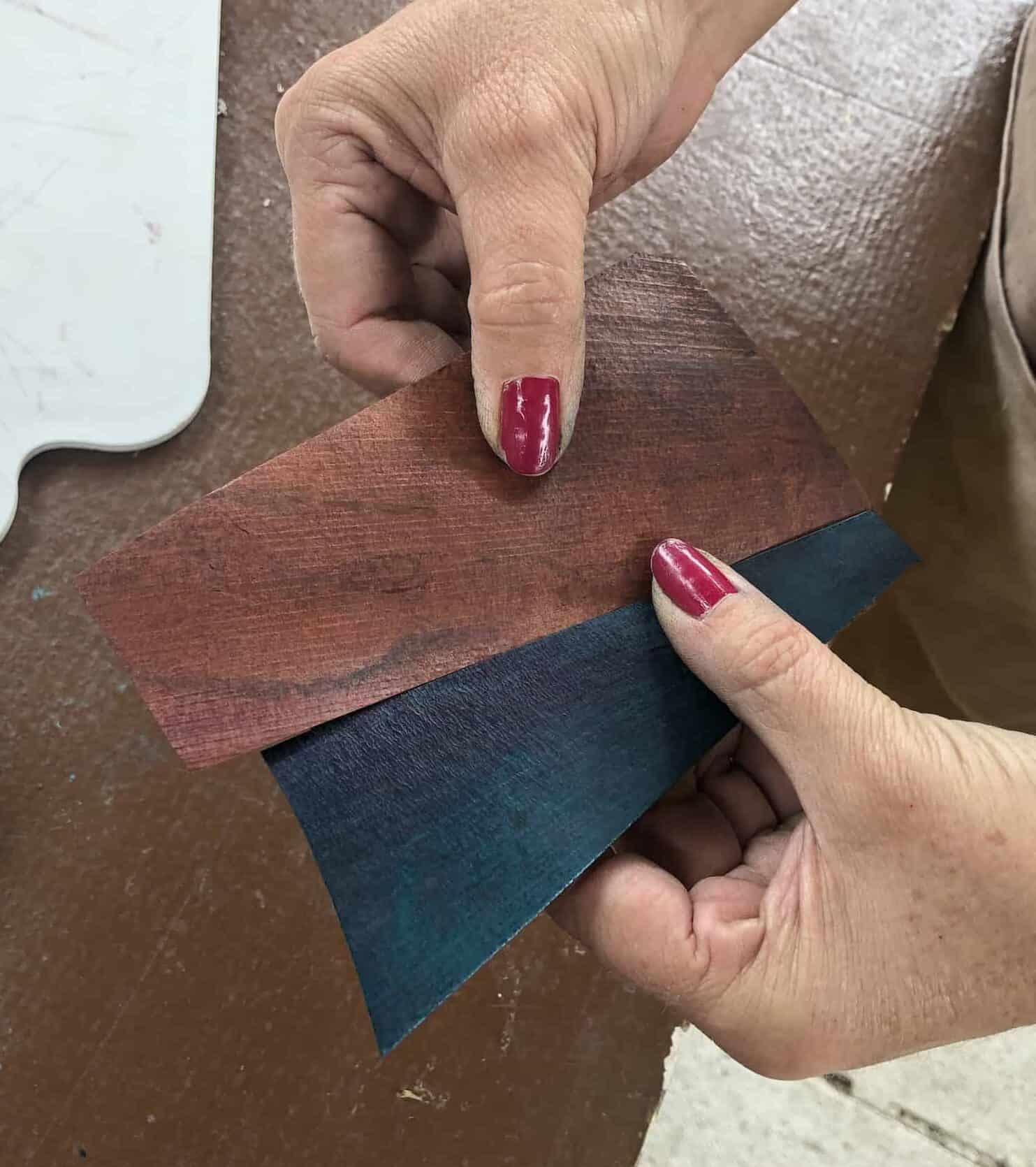 Fitting the pieces on the notebook on the Bamboo and Guadua Educational Hike