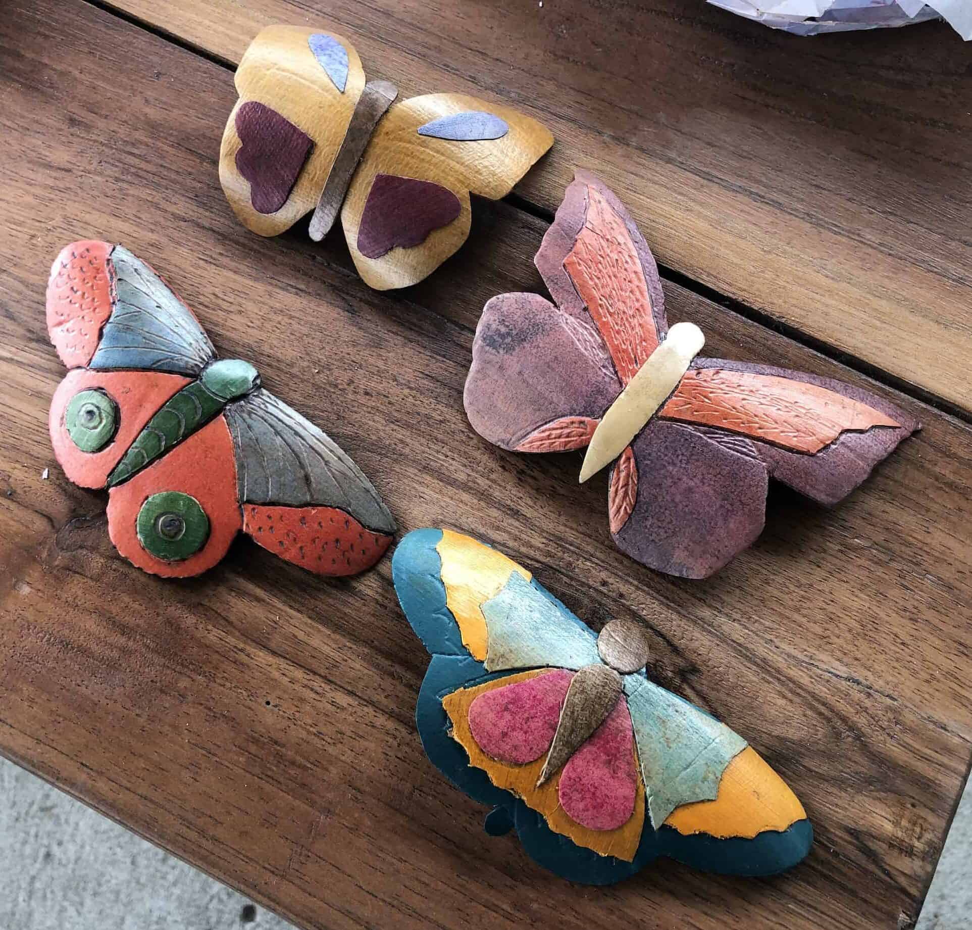 Butterfly crafts on the Bamboo and Guadua Educational Hike