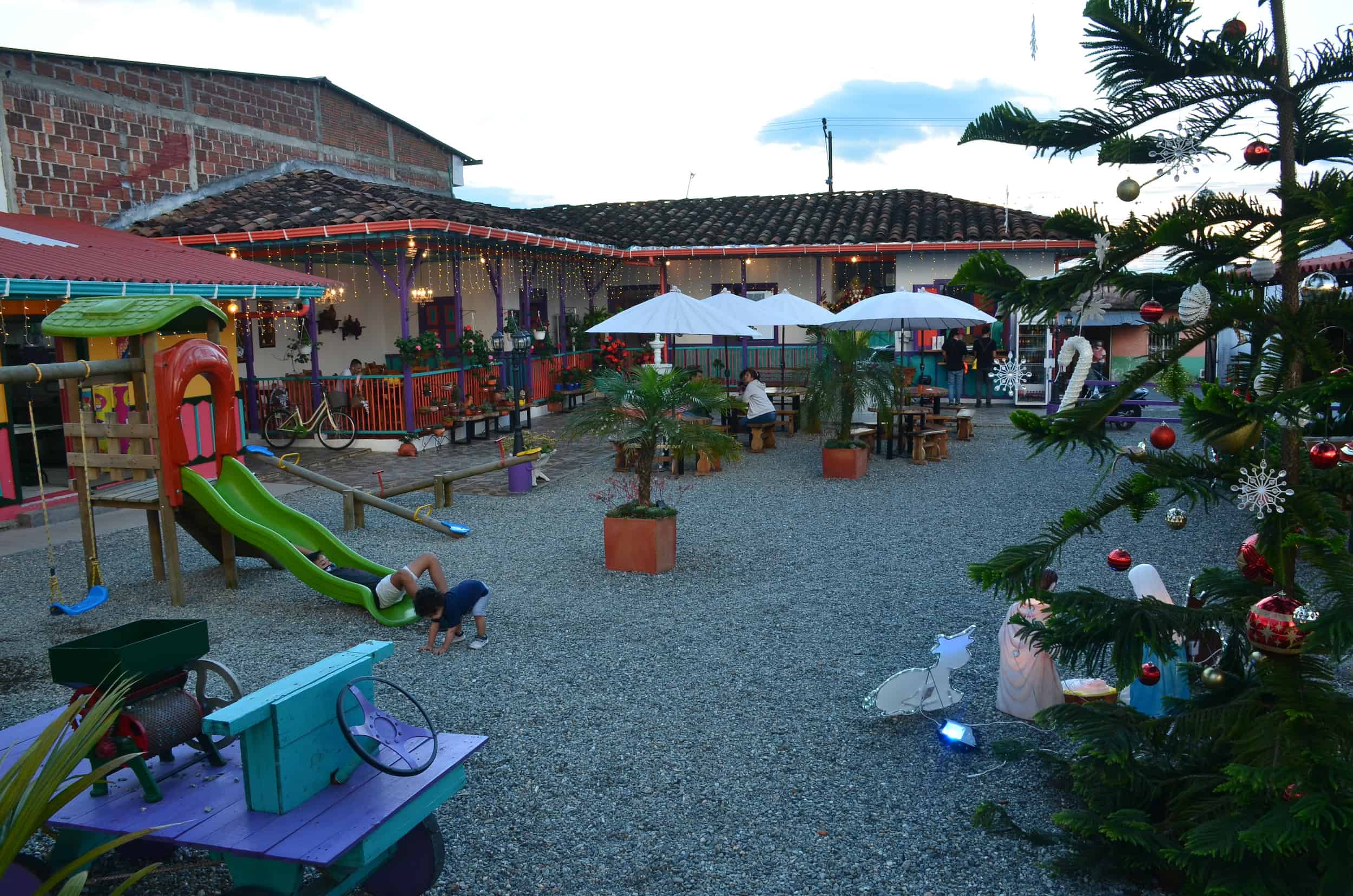 Terrace at Café Palomino in Sevilla, Valle del Cauca, Colombia