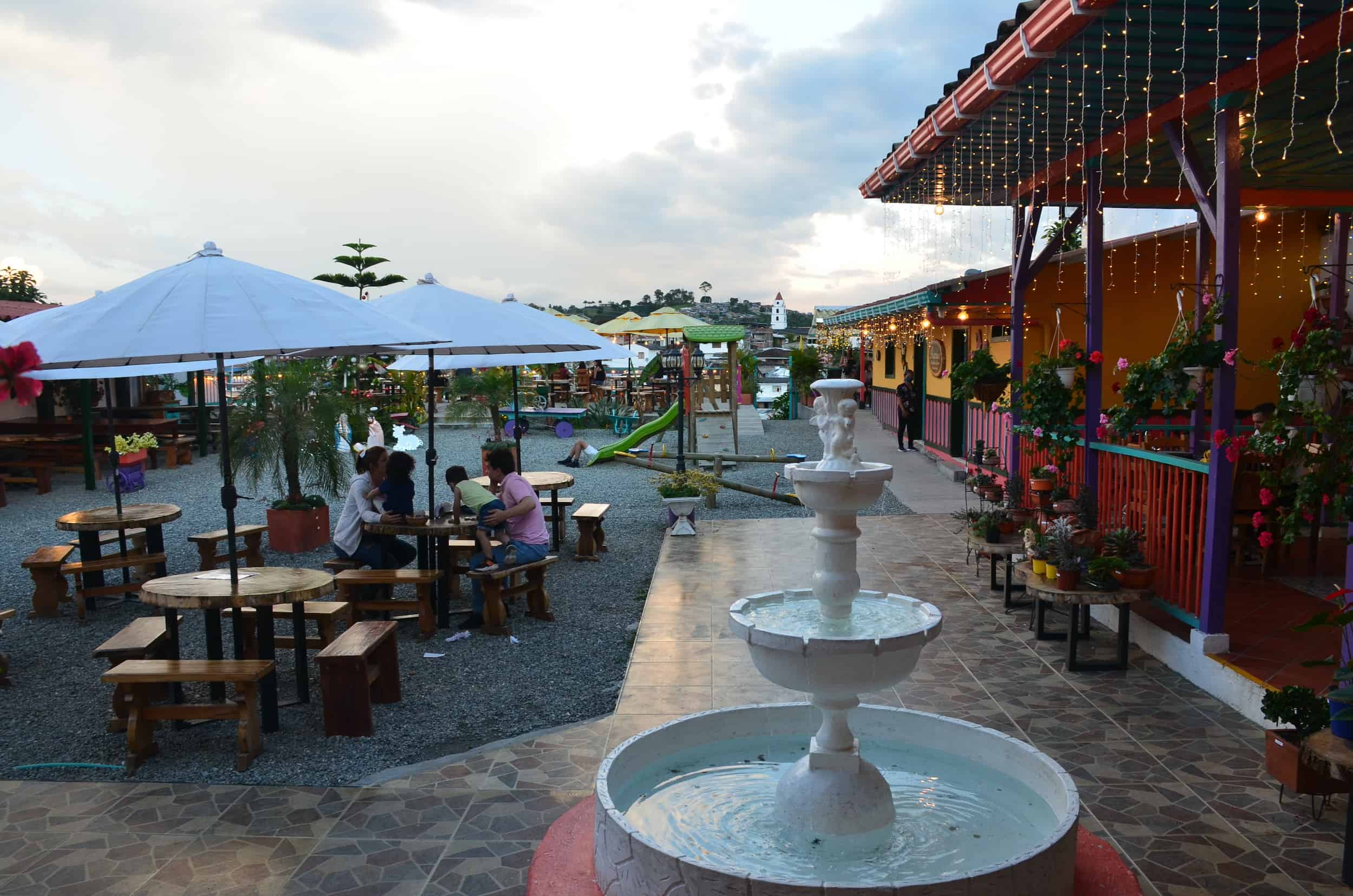 Terrace at Café Palomino in Sevilla, Valle del Cauca, Colombia