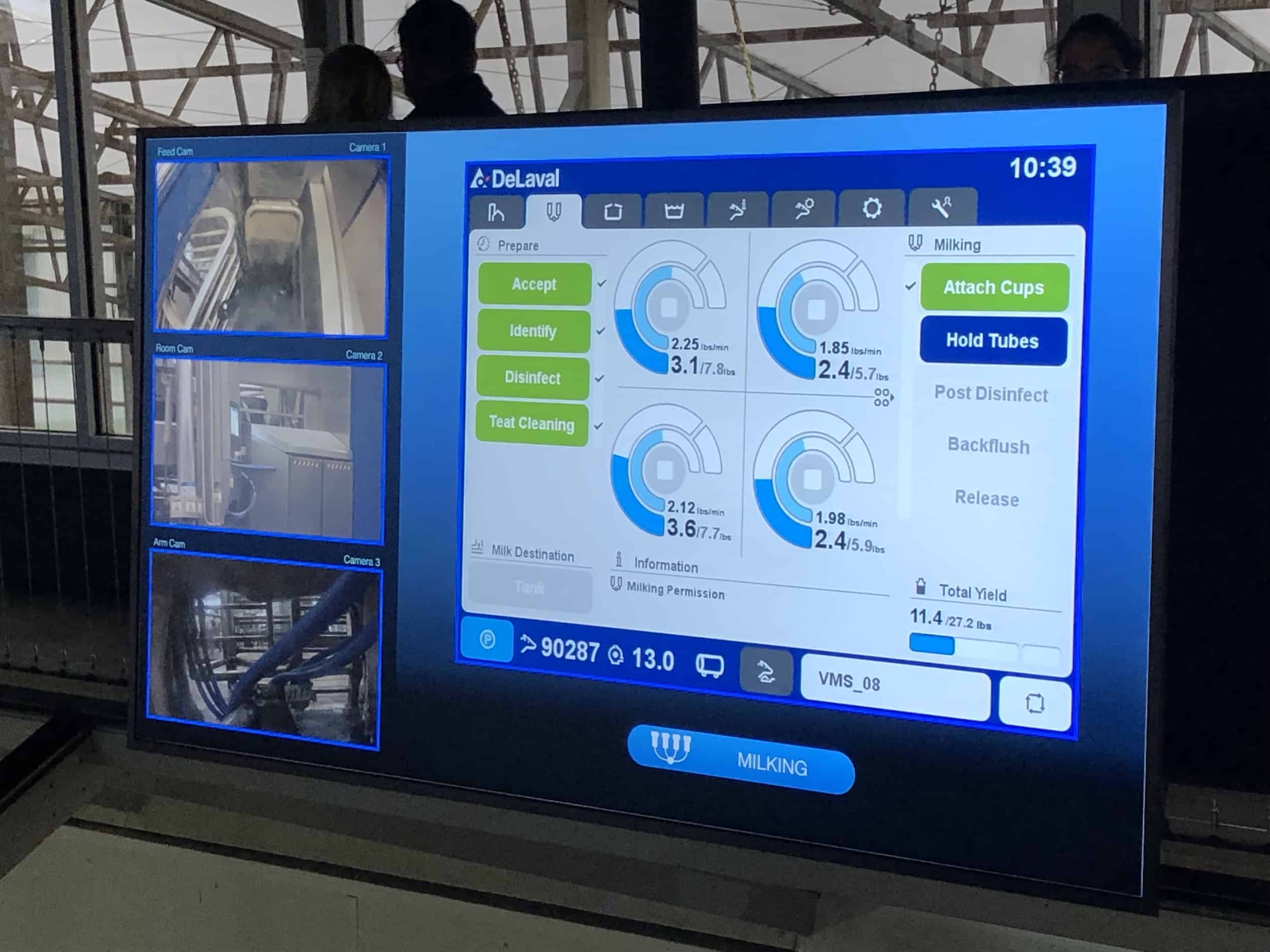 Milking session data of the DeLaval milking machine on the Dairy Adventure at Fair Oaks Farms in Indiana