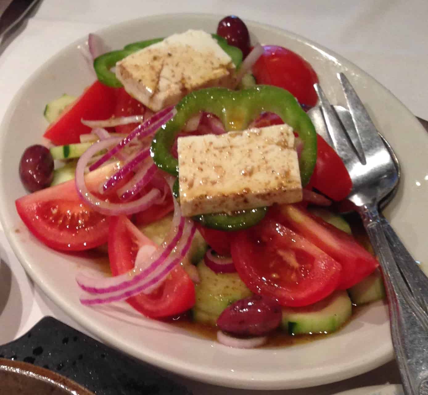 Greek salad at Greek Islands Restaurant