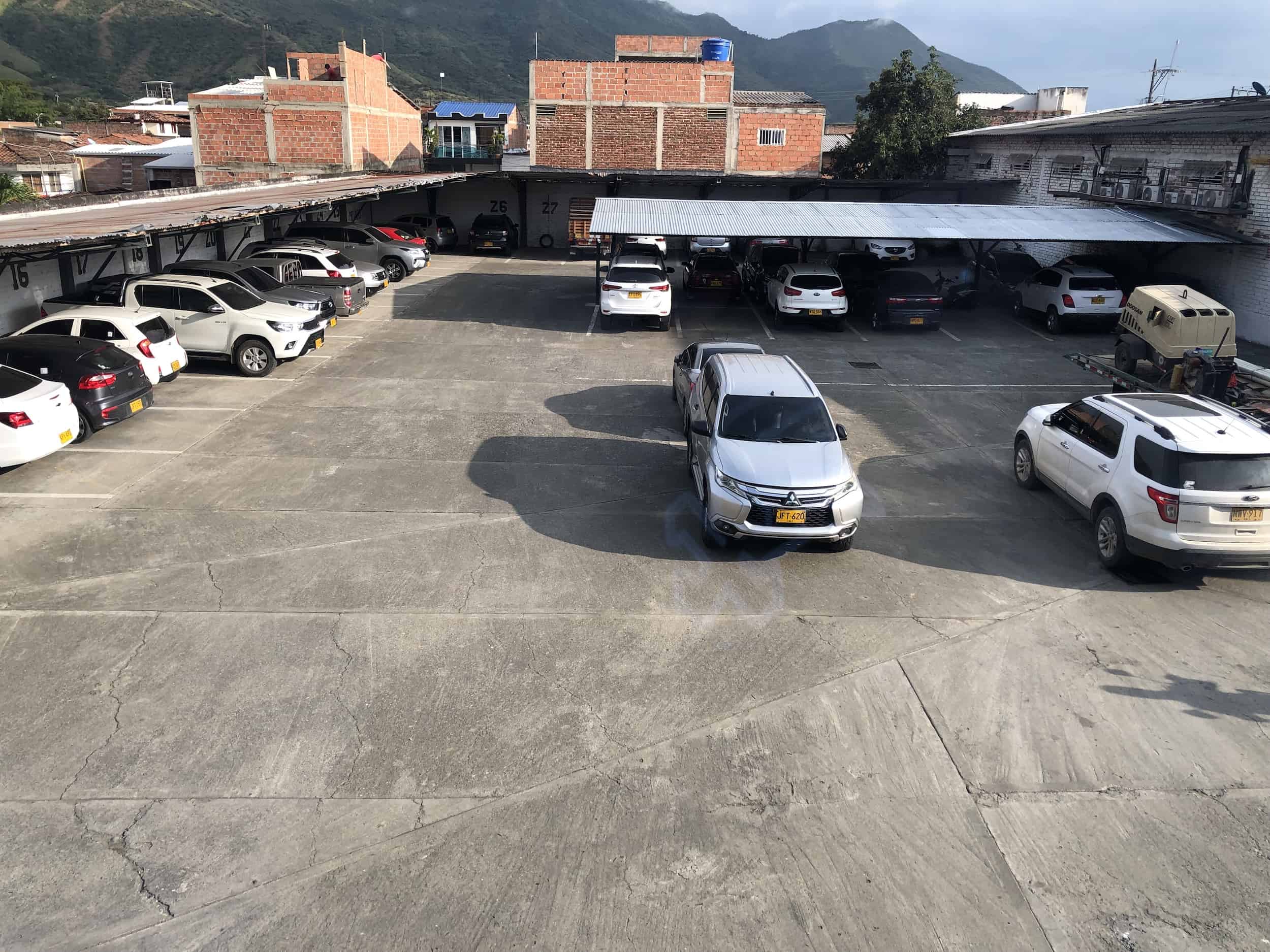 Parking lot at Hotel La Cascada
