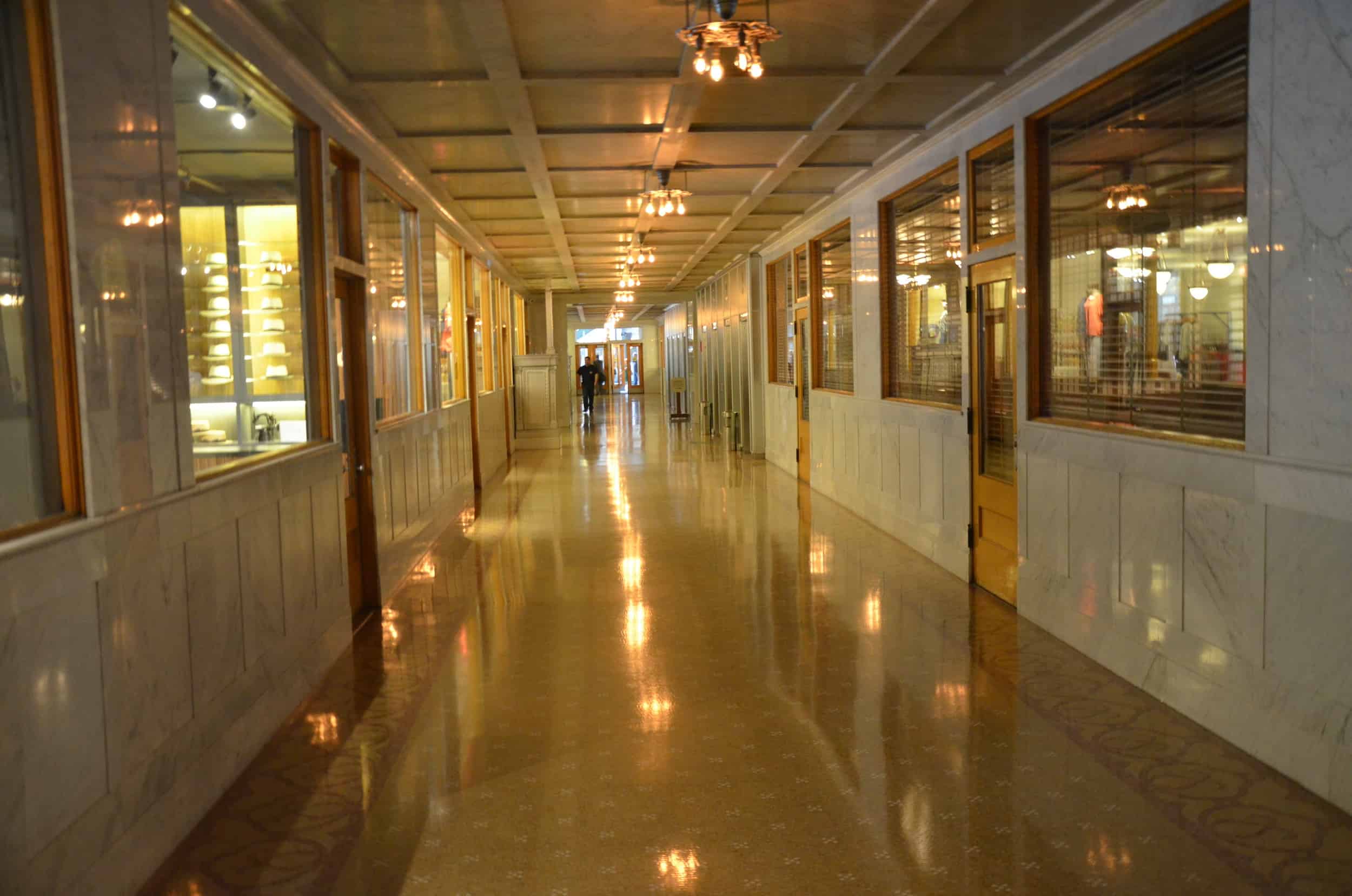 Hallway of the Monadnock Building along Dearborn Street in Chicago, Illinois
