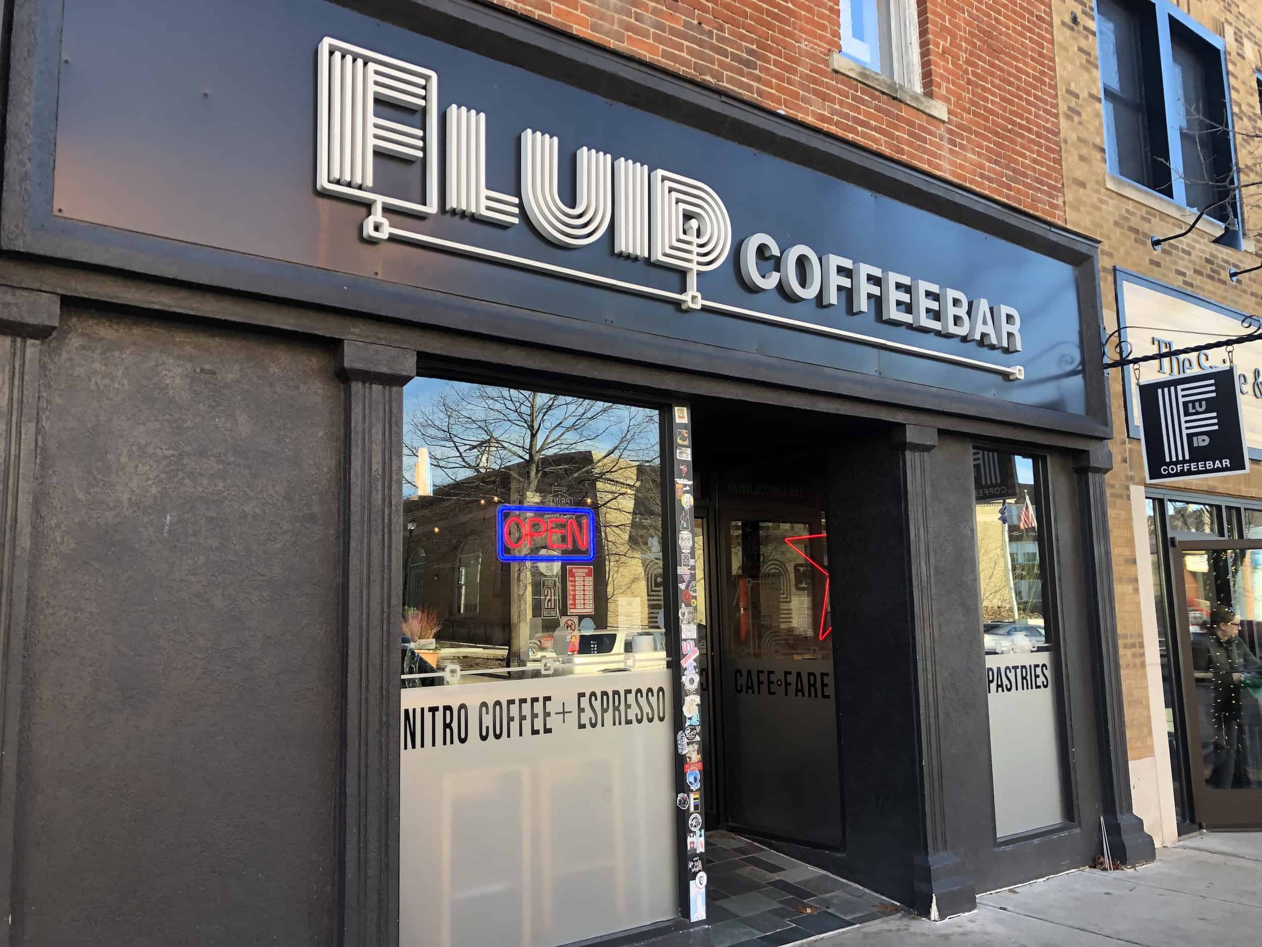 FLUID Coffeebar in downtown Valparaiso, Indiana