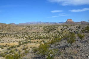 Desert Mountain Vista along the Ross Maxwell Scenic Drive at Big Bend National Park in Texas