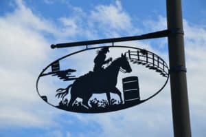 Cowboy sign in Bandera, Texas