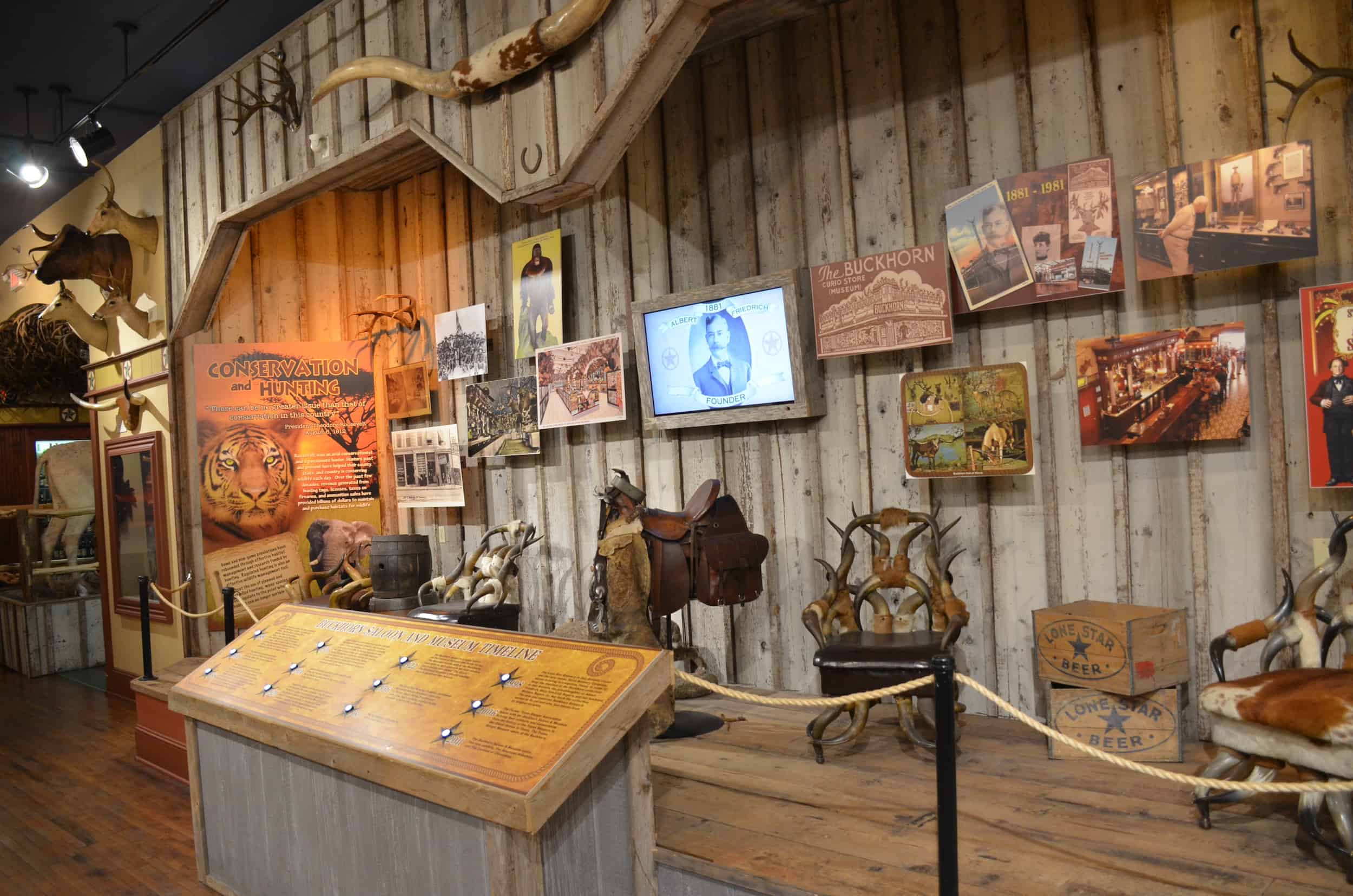 Conservation and hunting at the Buckhorn Museum in San Antonio, Texas