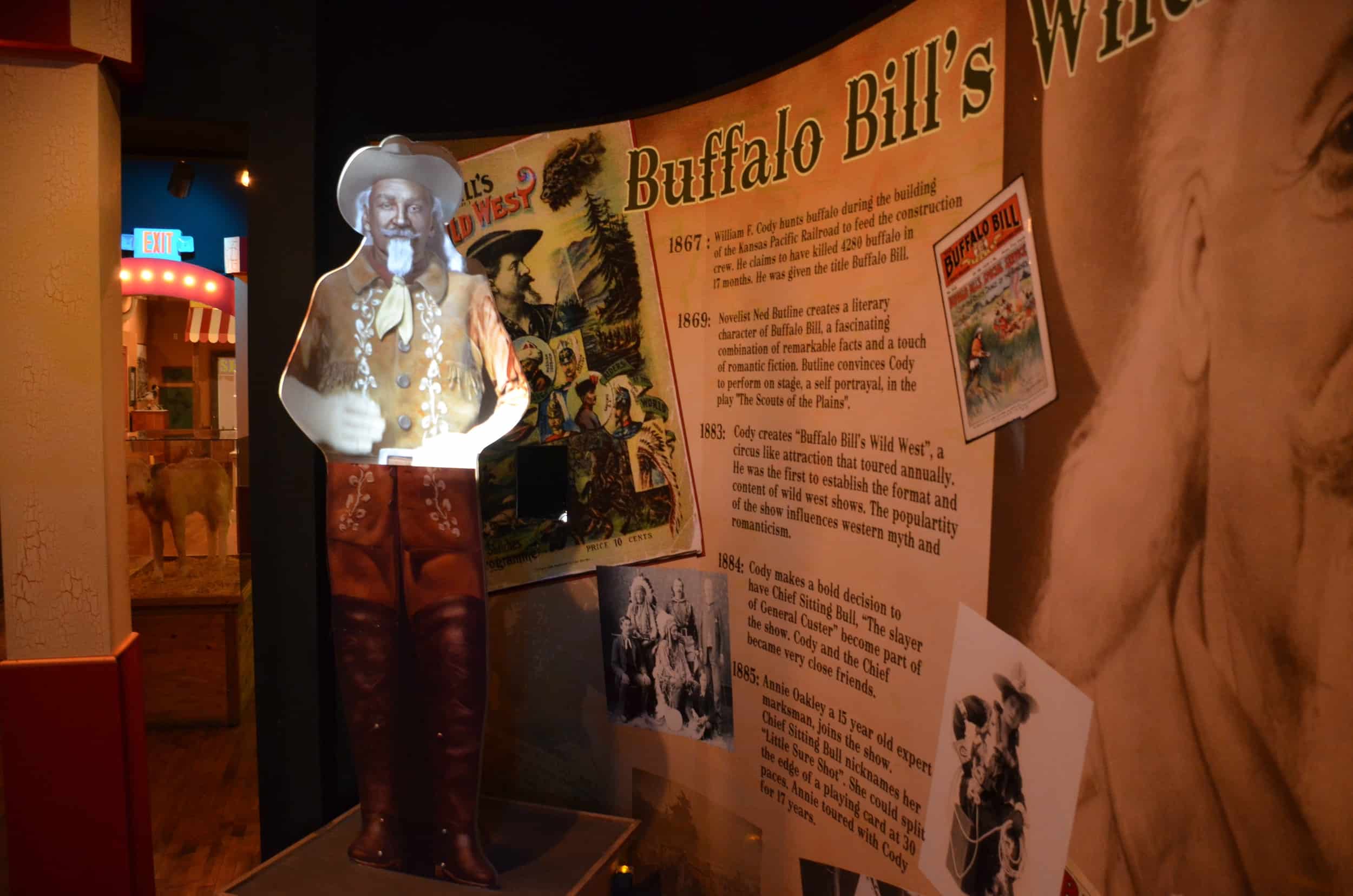 Buffalo Bill display at the Buckhorn Museum in San Antonio, Texas