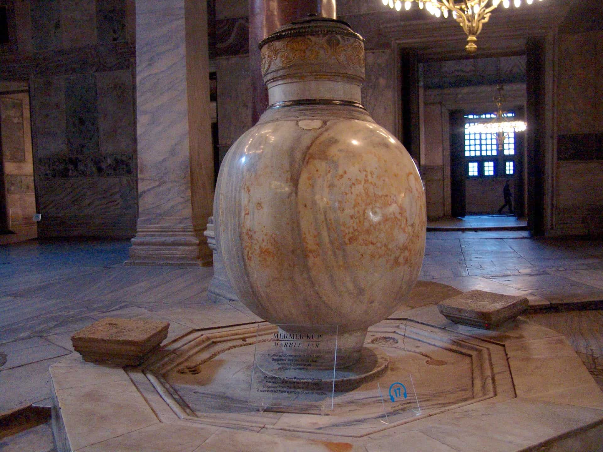 Urn from Pergamon at Hagia Sophia in Istanbul, Turkey