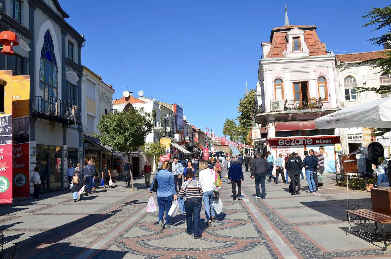 Saraçlar Street in Edirne, Turkey