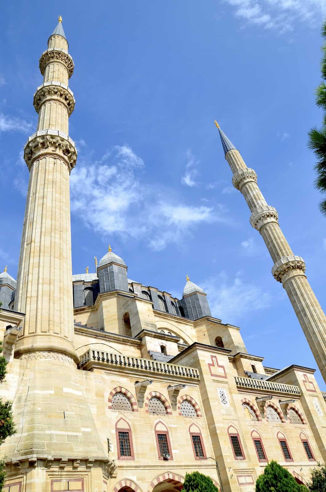 Minarets of Selimiye Mosque in Edirne, Turkey