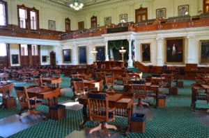 Senate Chamber at the Texas State Capitol in Austin, Texas