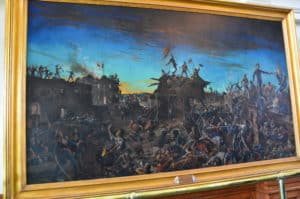 Dawn at the Alamo, Henry Arthur McArdle, oil on canvas, 1905 in the Senate Chamber at the Texas State Capitol in Austin, Texas