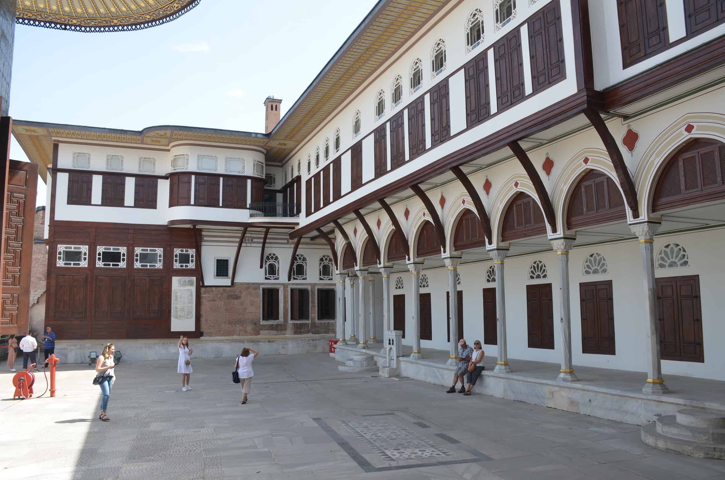 Courtyard of the Favorites in the Imperial Harem at Topkapi Palace in Istanbul, Turkey