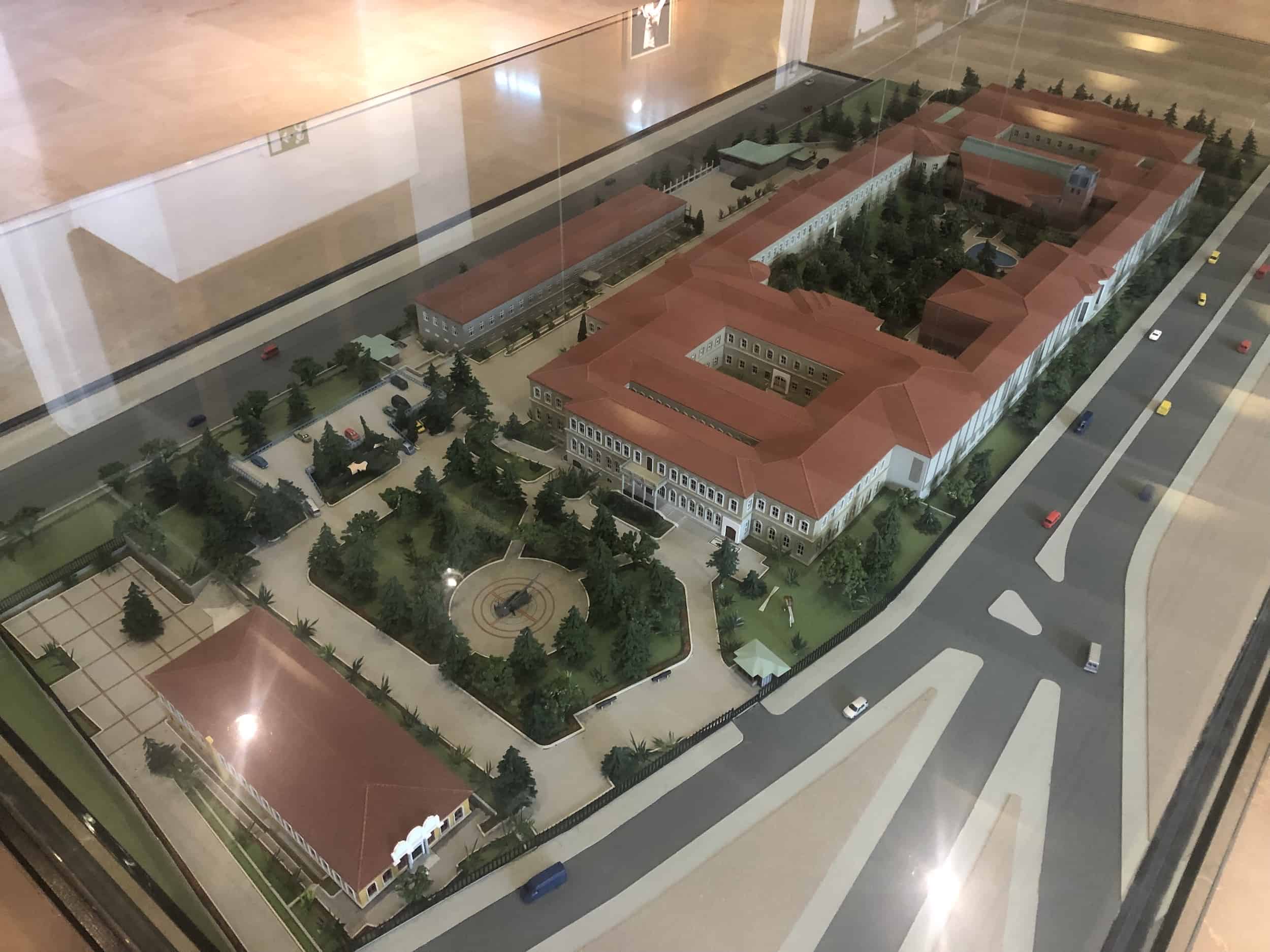 Model of the Mekteb-i Harbiye complex at the Harbiye Military Museum in Istanbul, Turkey