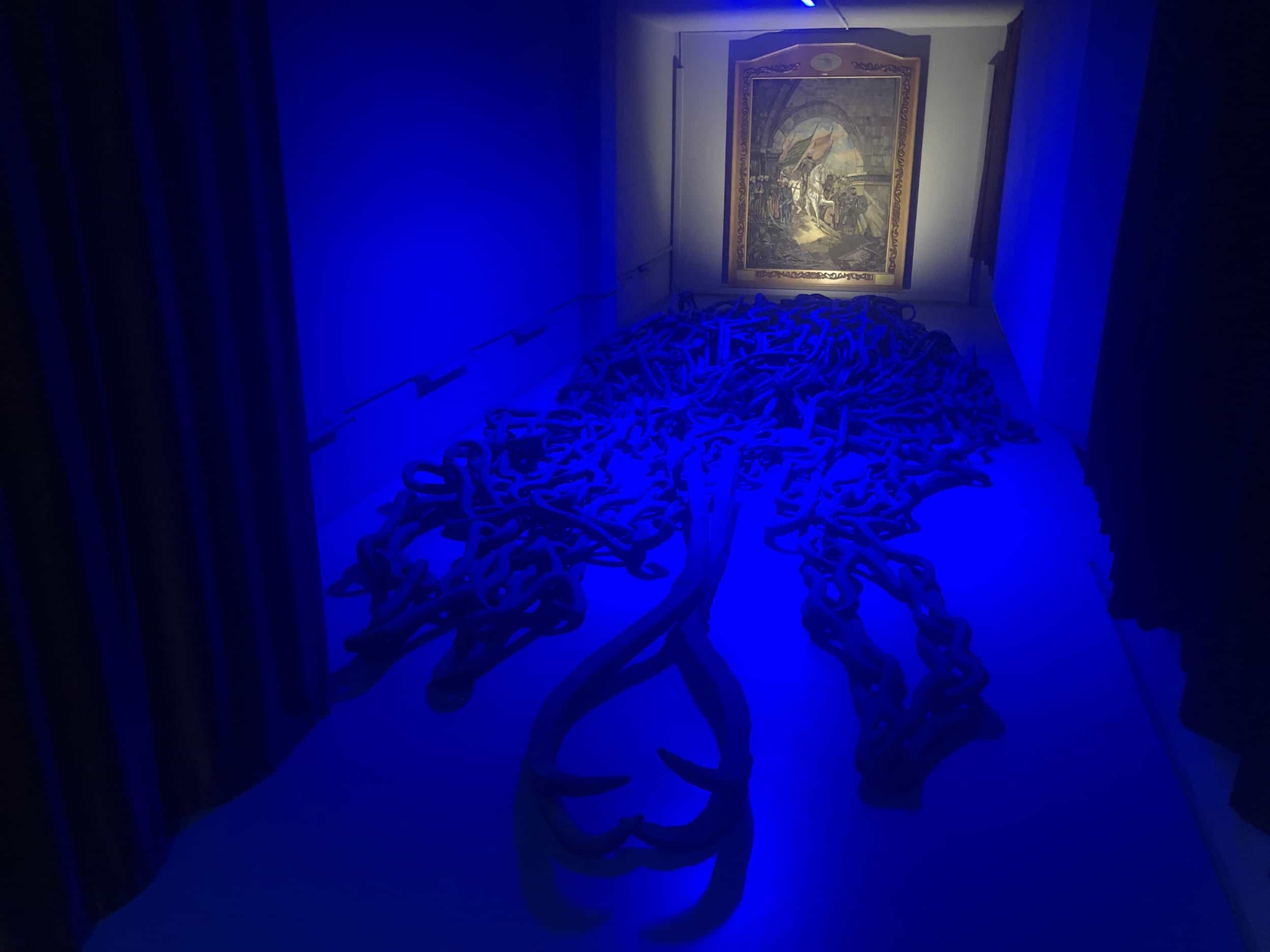 Byzantine chain exhibit in May 2022 in the Conquest of Istanbul Hall 