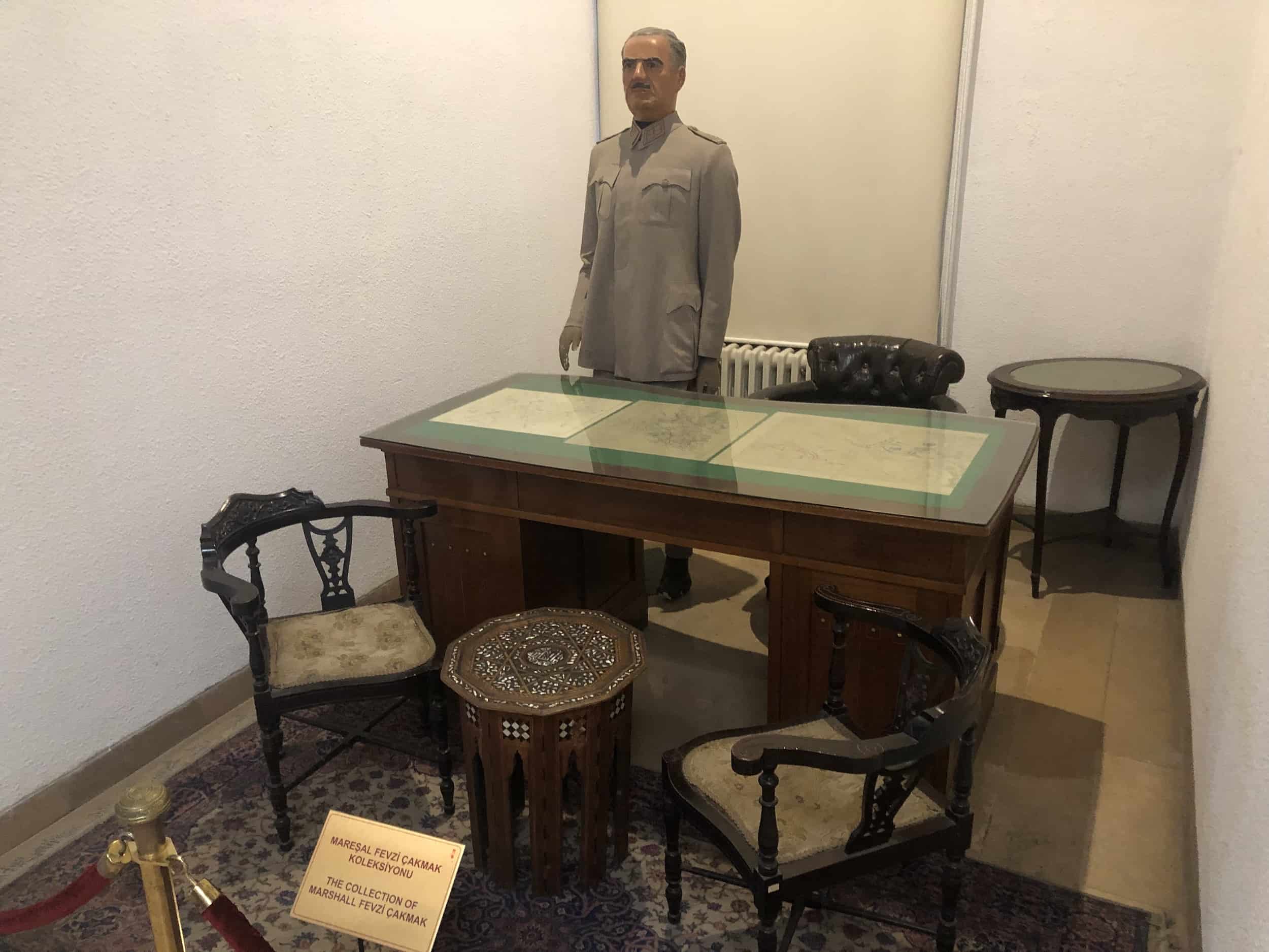 Fevzi Çakmak in the War of Independence Hall at the Harbiye Military Museum in Istanbul, Turkey