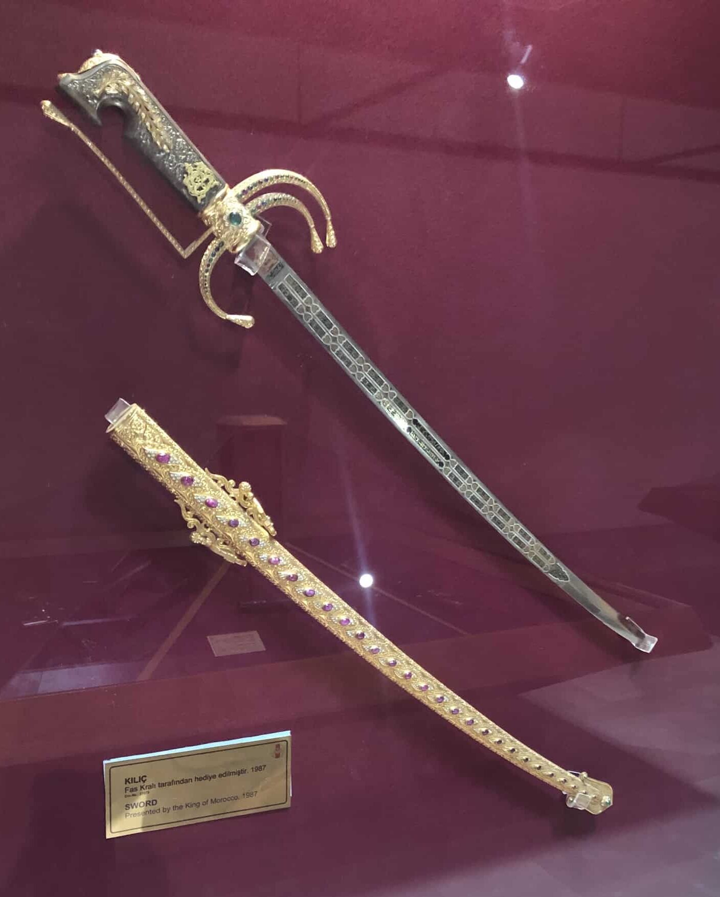 Sword presented by the King of Morocco