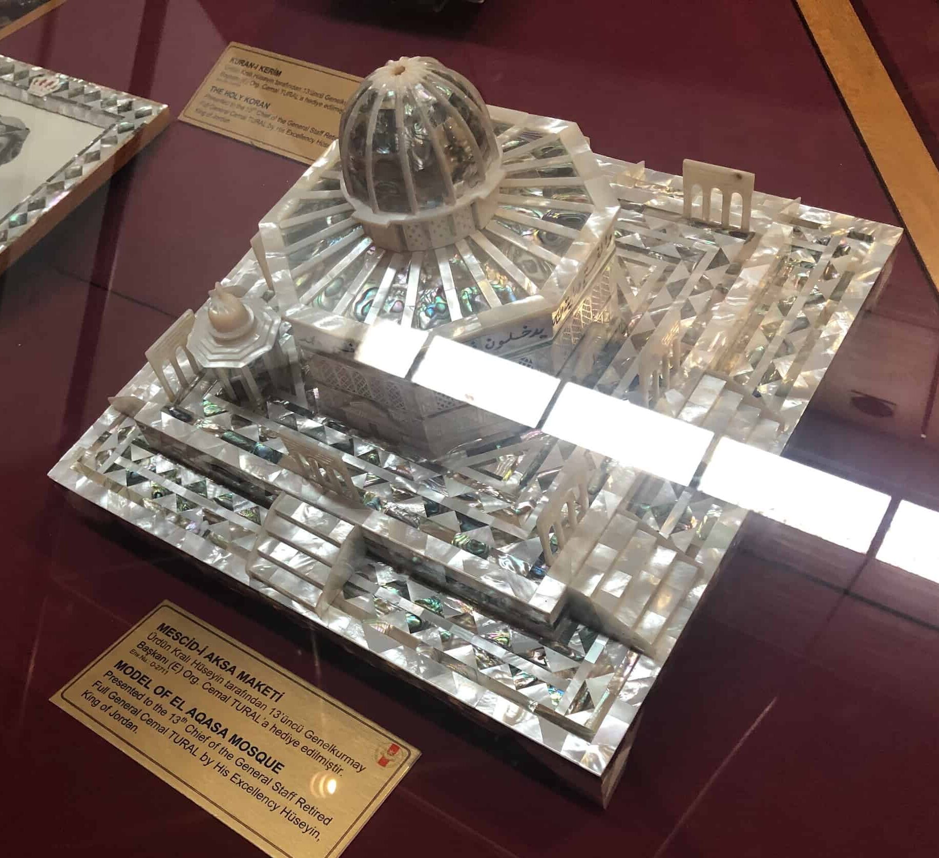 Model of the Al-Aqsa Mosque given to General Cemal Tural (1905-1981) by King Hussein of Jordan