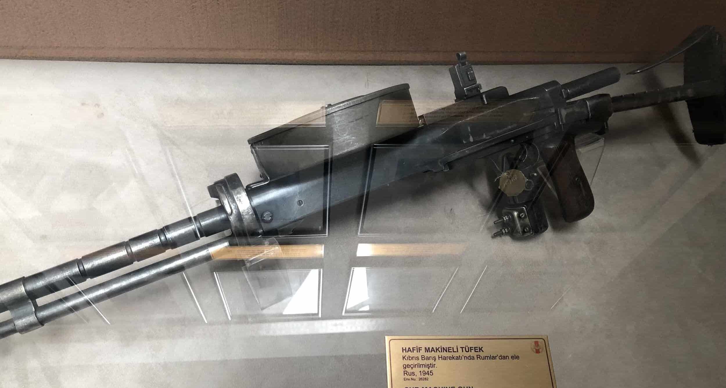 Submachine gun captured from the Greeks during the Turkish invasion of Cyprus