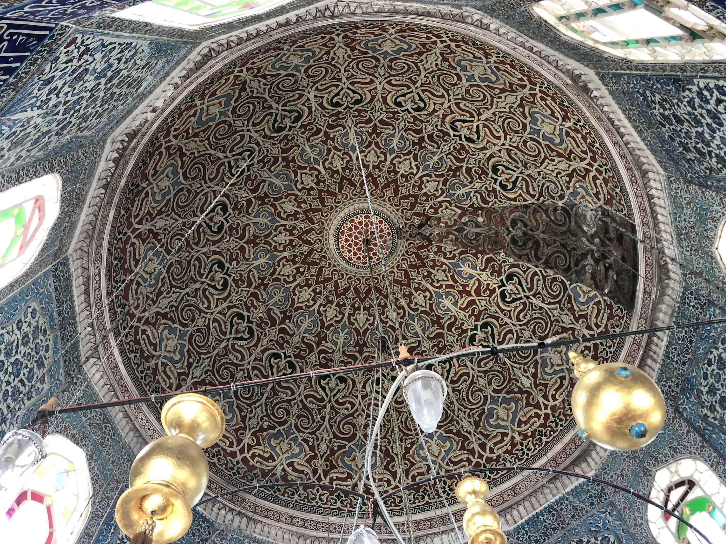 Dome of the Tomb of Damat Ibrahim Pasha at the Şehzade Mosque Complex in Istanbul, Turkey