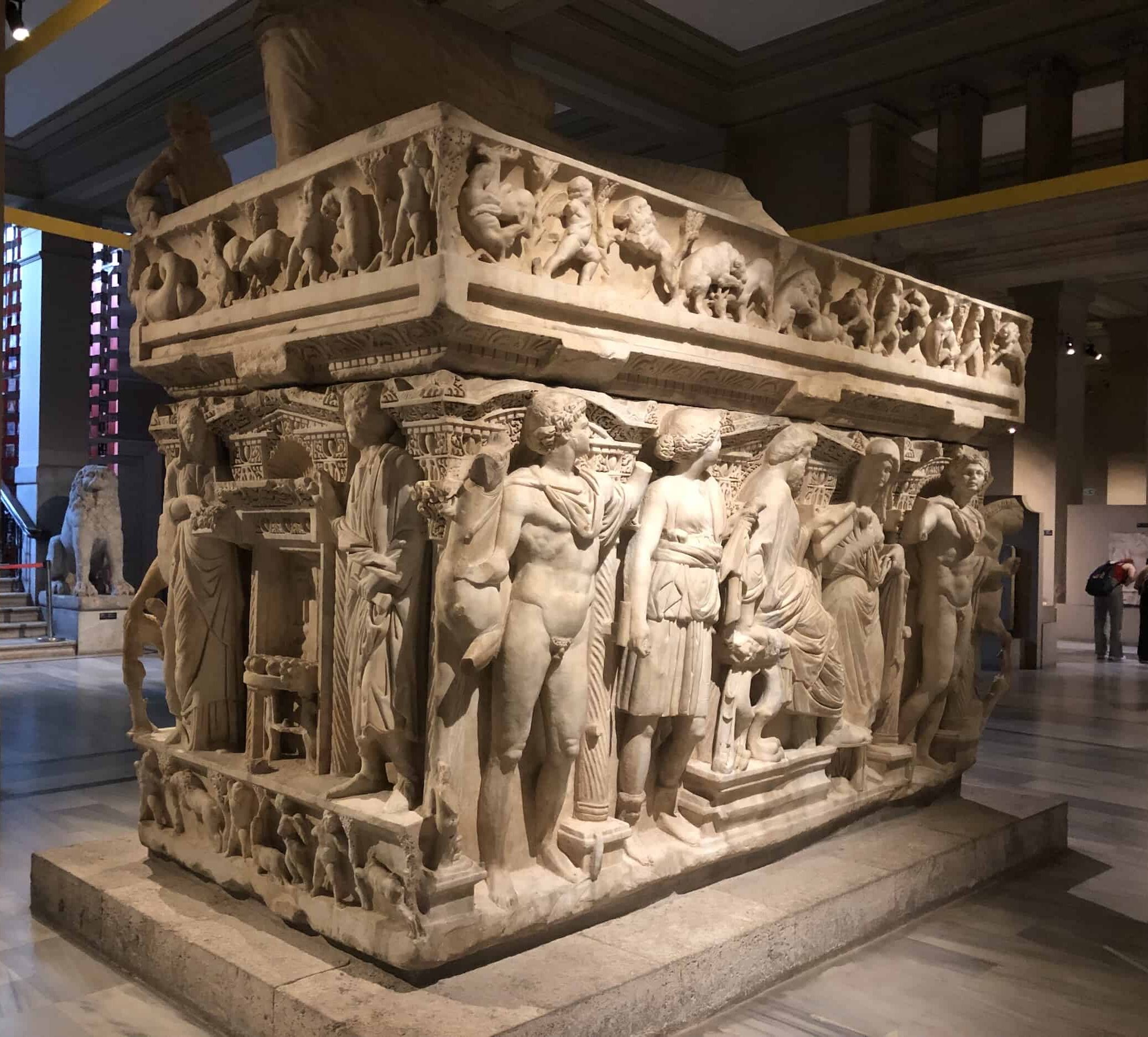 Sidamara Sarcophagus; marble; mid-3rd century; Ambararası (Konya) at the Istanbul Archaeology Museum in Istanbul, Turkey