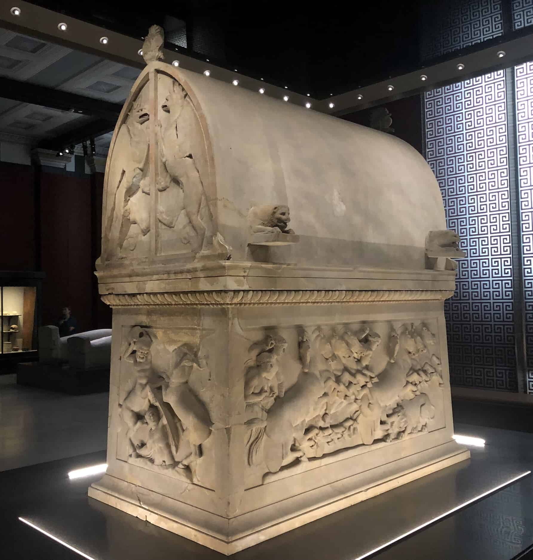 Lycian sarcophagus; marble; late 5th century BC; Sidon (Saida, Lebanon) at the Istanbul Archaeology Museum in Istanbul, Turkey